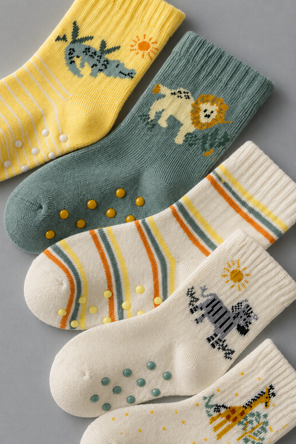 5Pck Anımal Patterned Baby Socks Socks Patterned