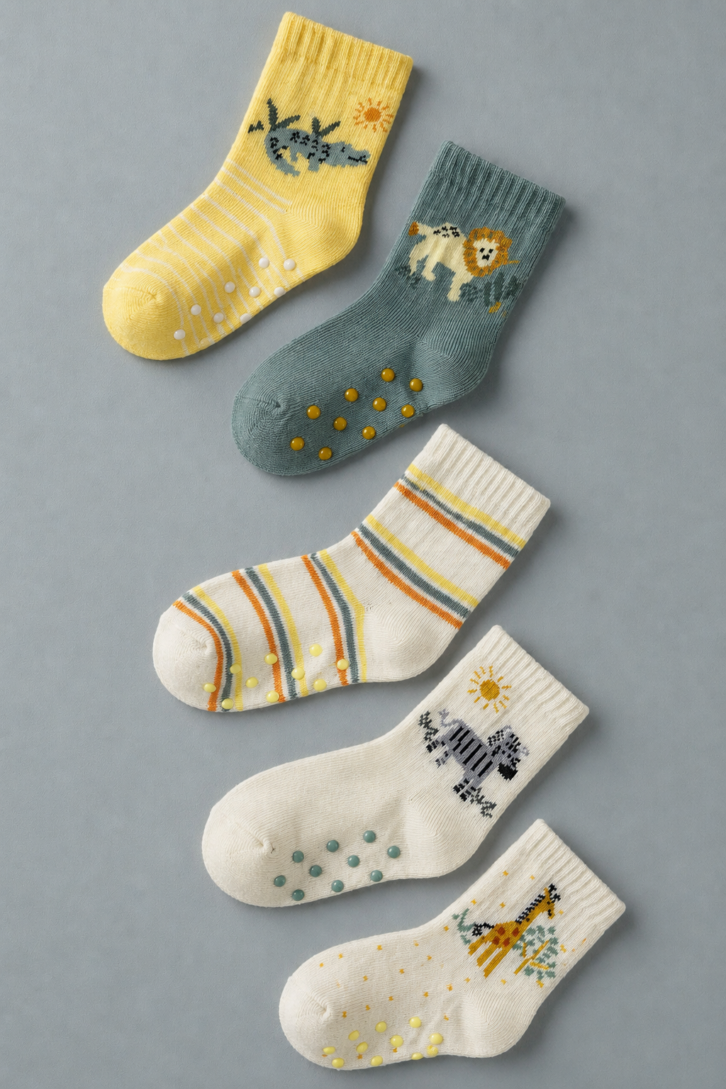 5Pck Anımal Patterned Baby Socks Socks Patterned