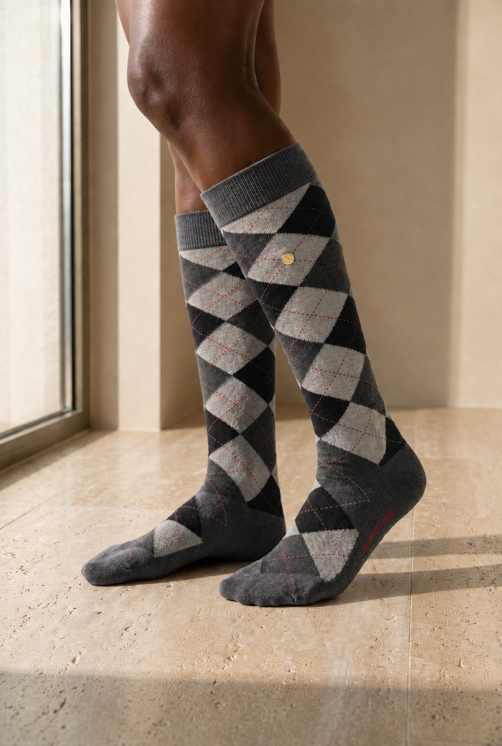 Plaıd Stuplıed Women's Latest Socks Gray