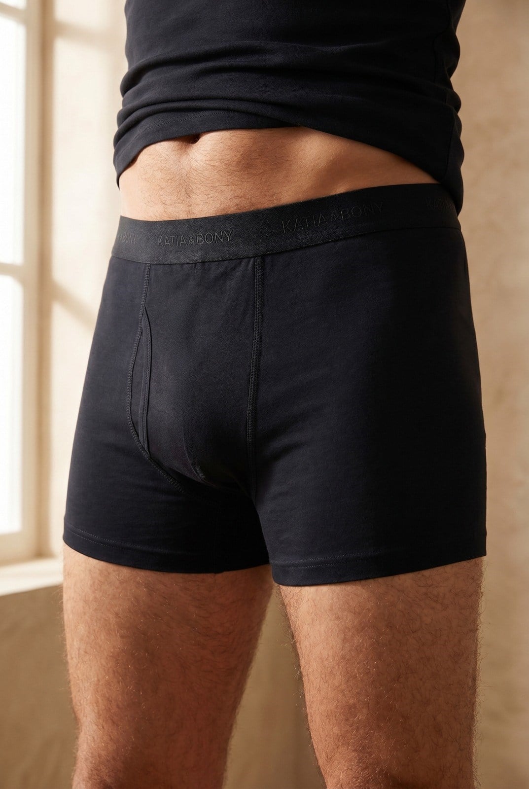 2'li Paket Basic Modal Erkek Boxer Siyah/Siyah