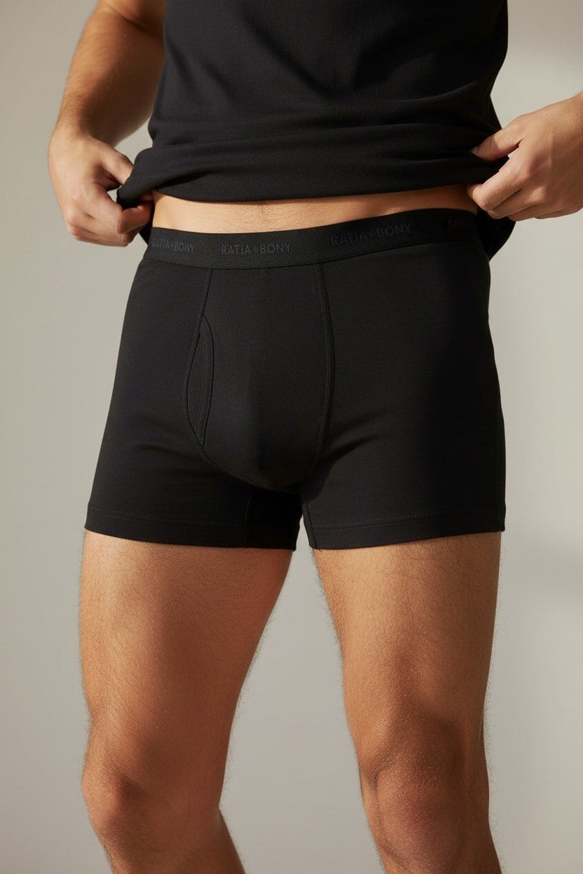 2'li Paket Basic Modal Erkek Boxer Siyah/Siyah