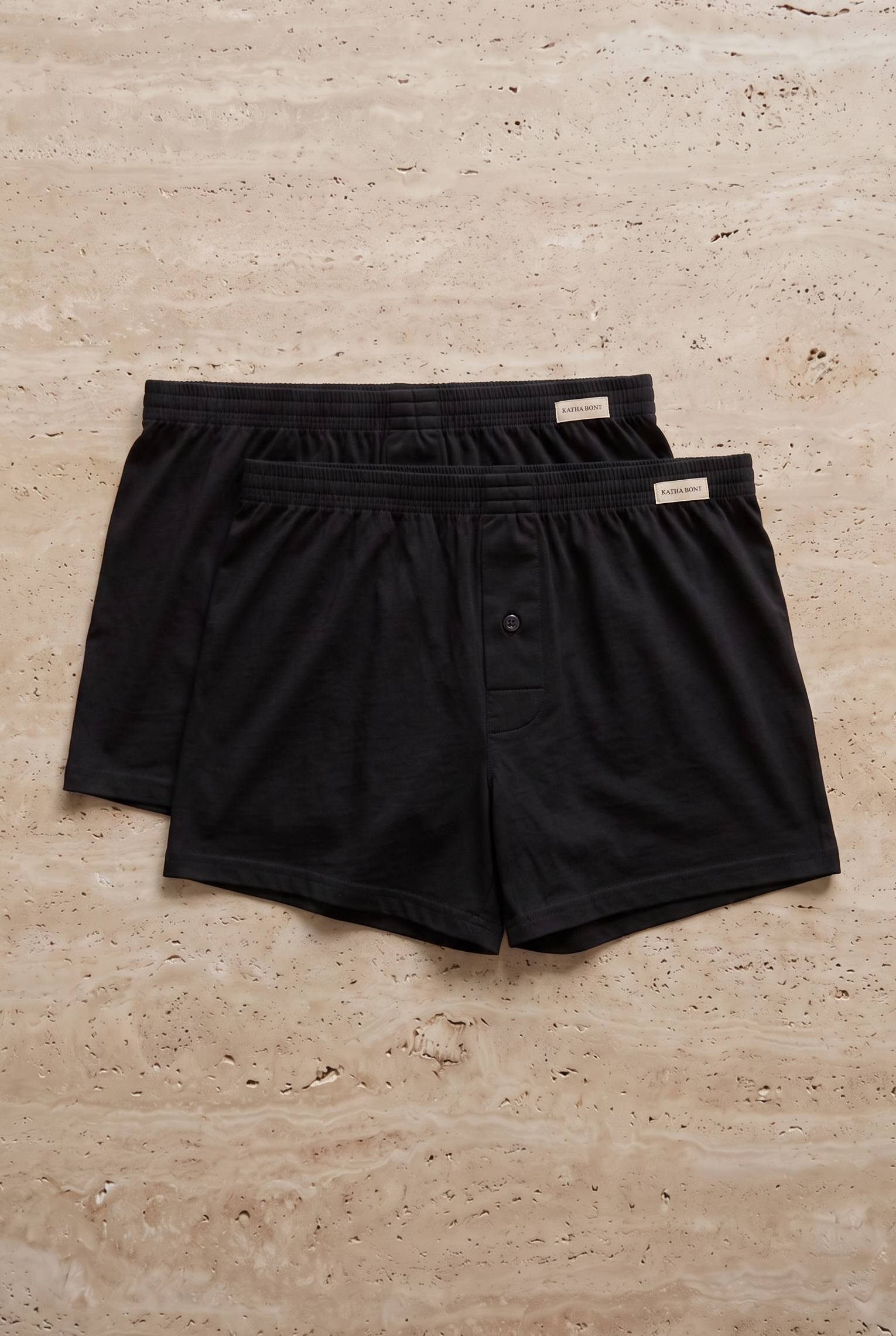 2'li Paket Basic Modal Loose Fit Erkek Boxer Siyah/Siyah