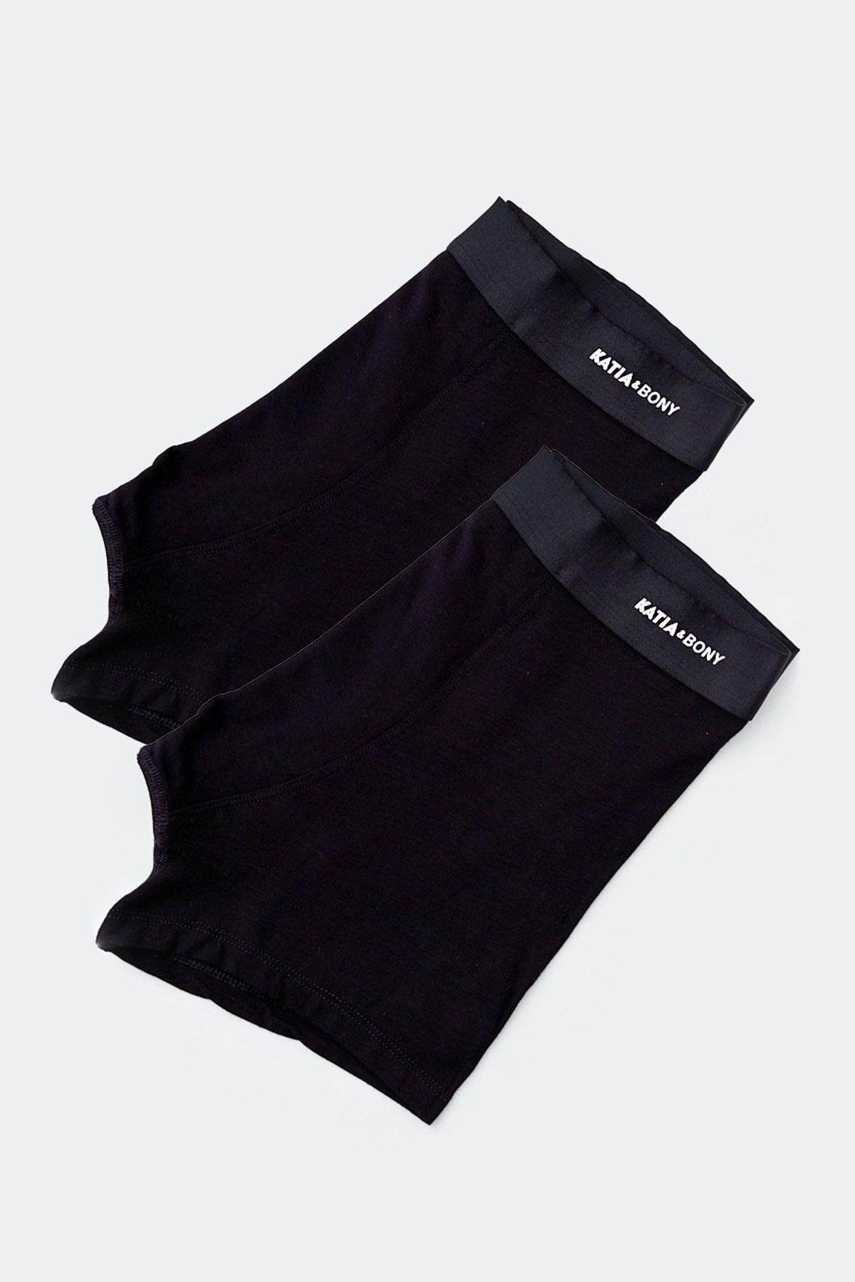 2'li Paket Basic New Modal Erkek Boxer Siyah/Siyah