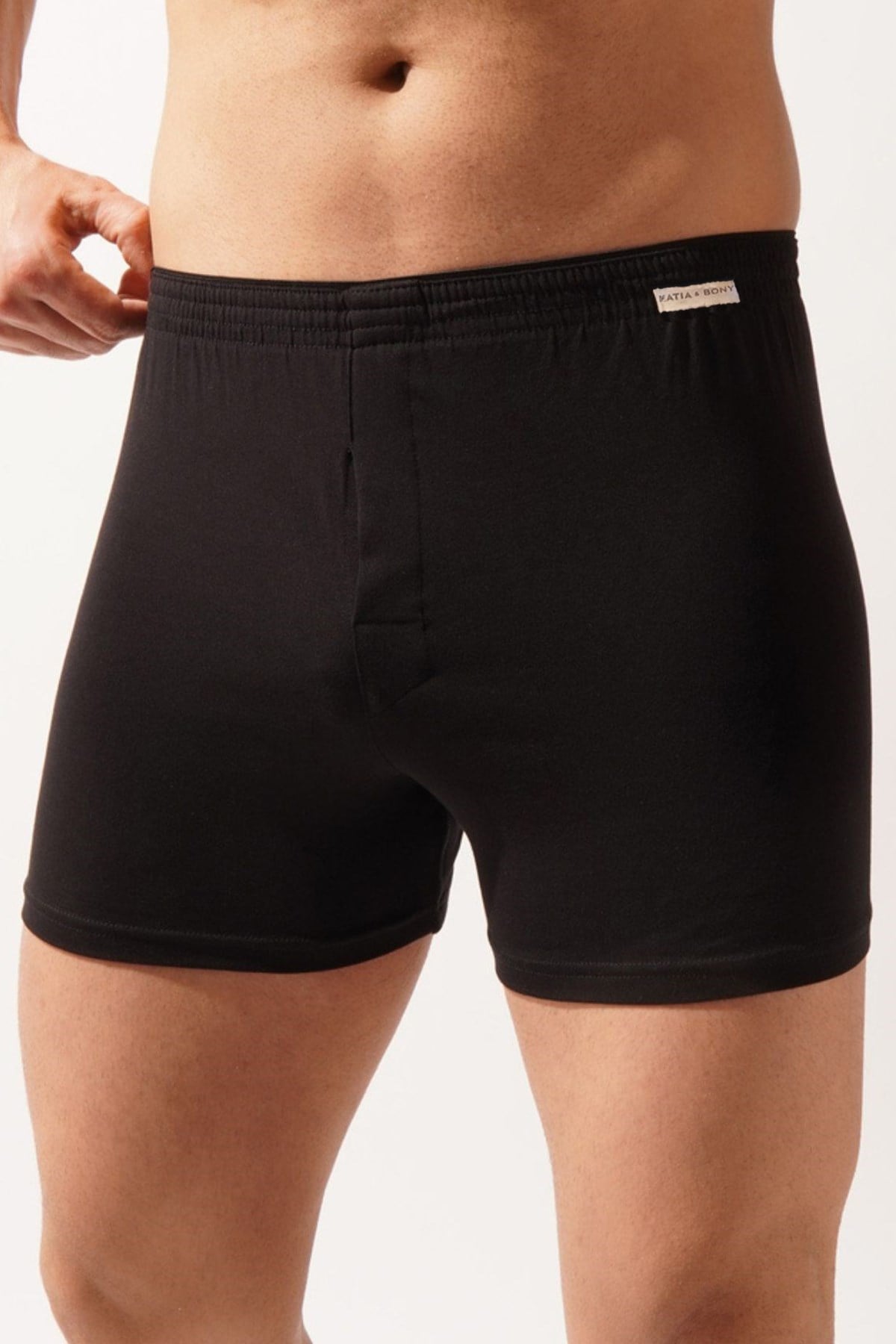 2'li Paket Basic New Modal Loose Fit Erkek Boxer Siyah/Siyah