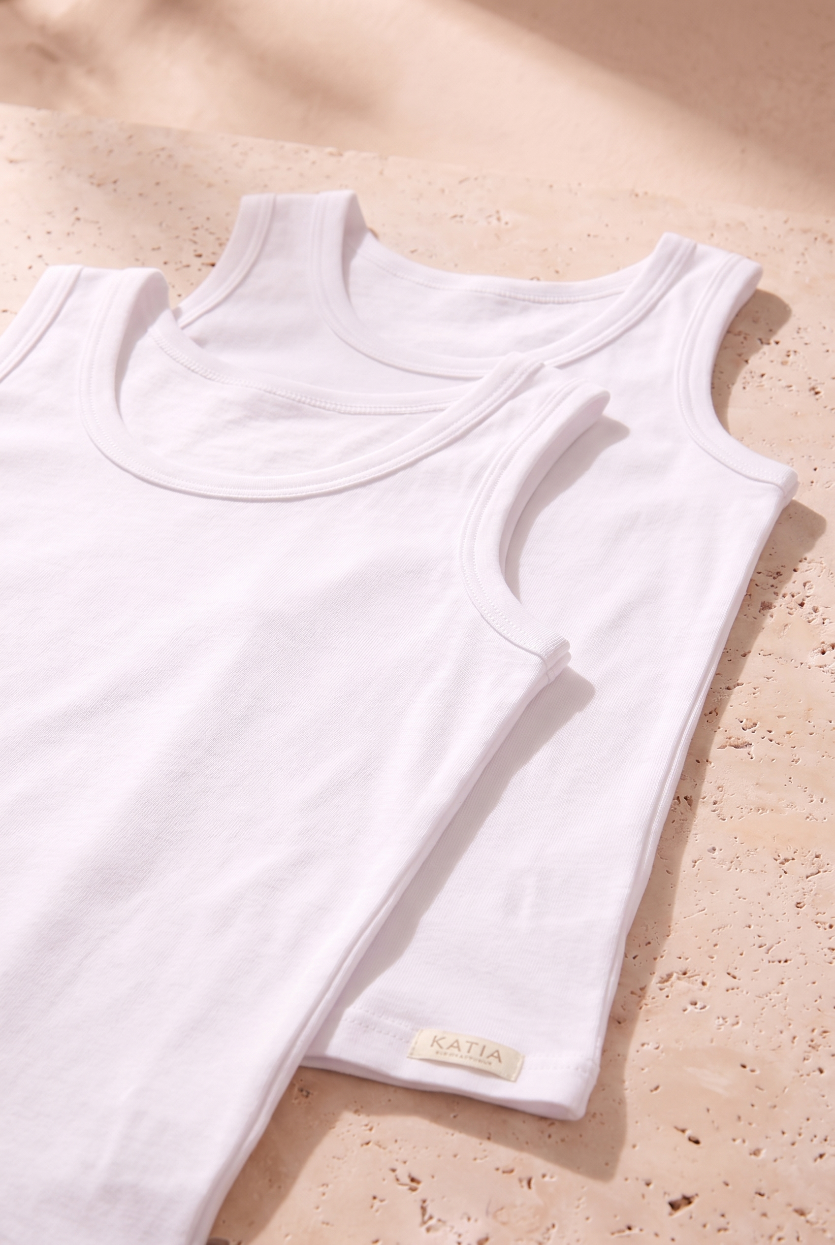 2'li Paket Basic Ribanali Beyaz Erkek Çocuk Atlet