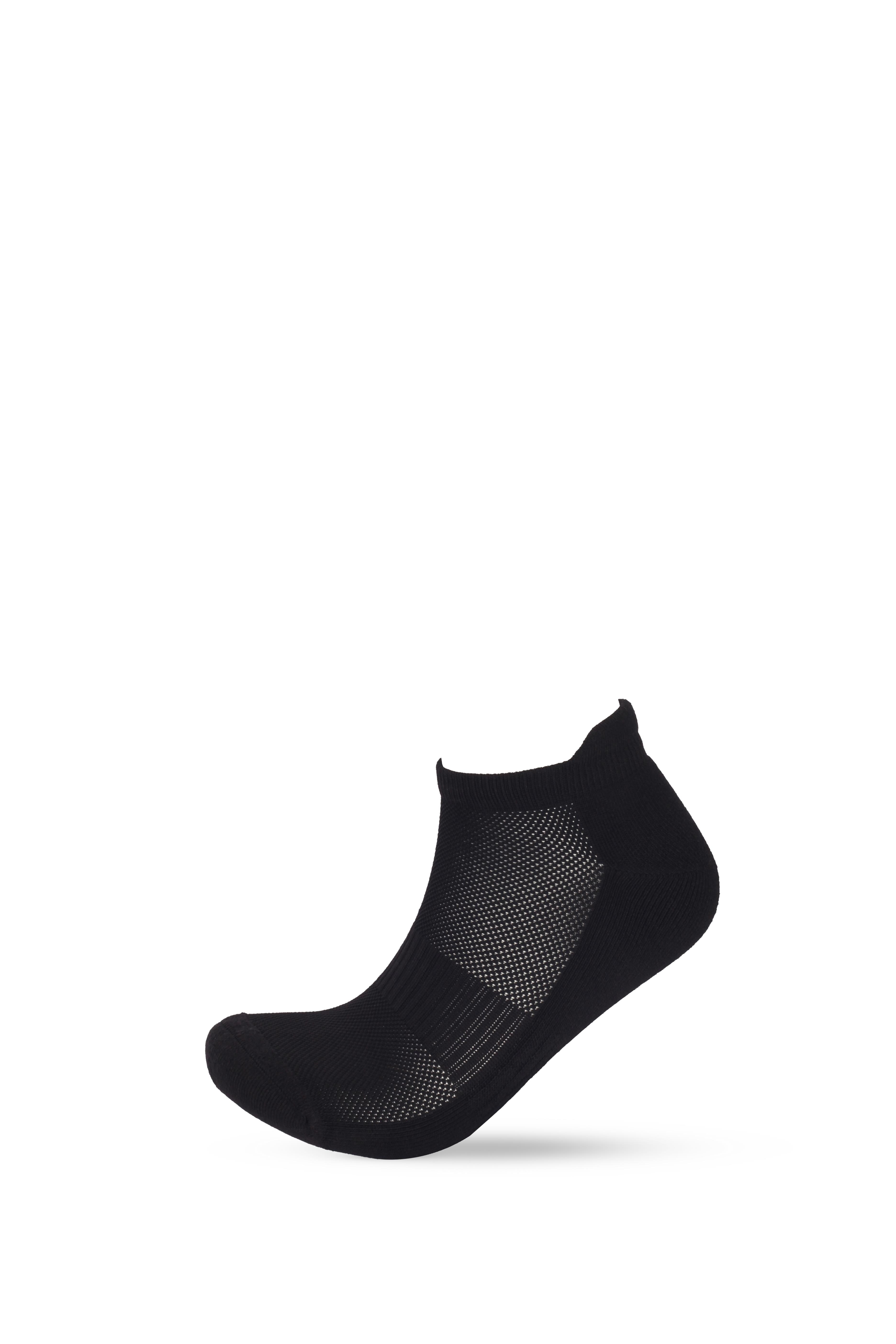 2'li Paket Erkek Golf Patik Çorap Siyah/Beyaz
