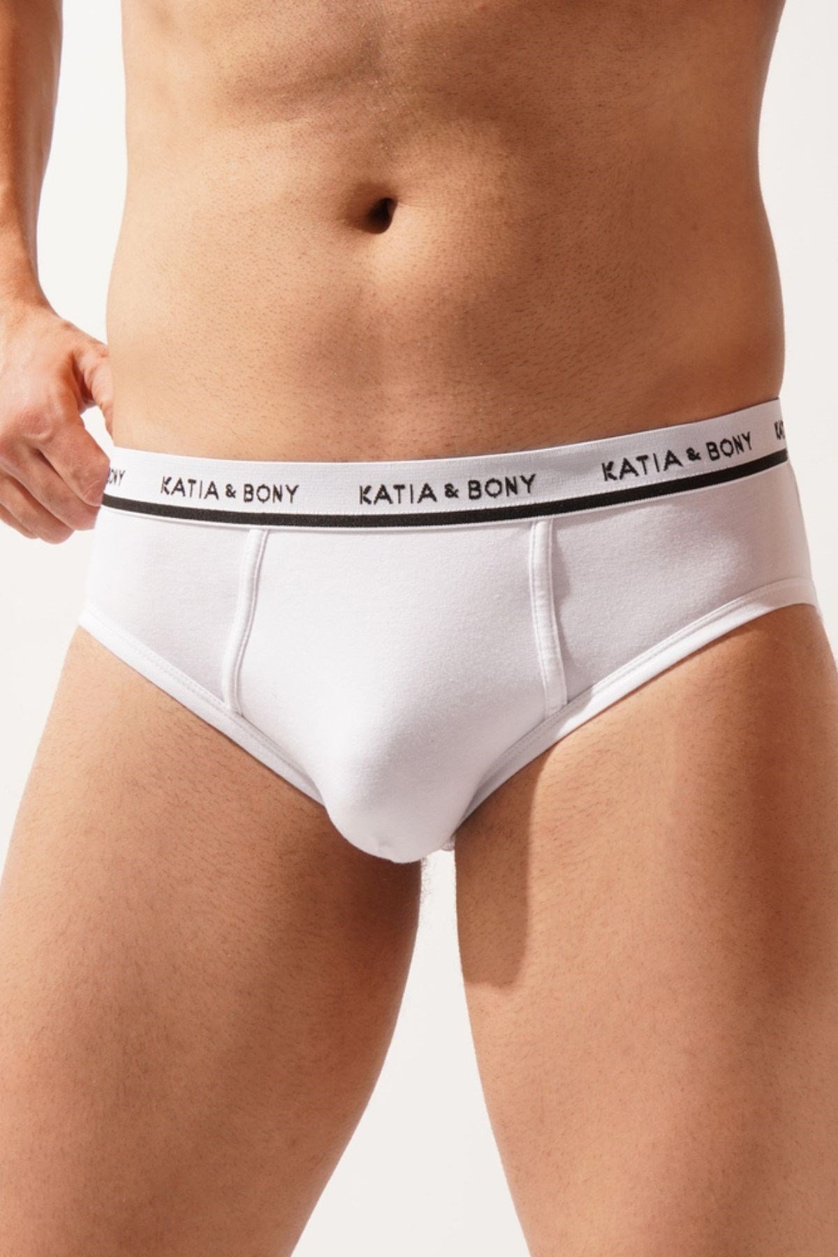 2'li Paket Modal Erkek Slip-Beyaz/Beyaz