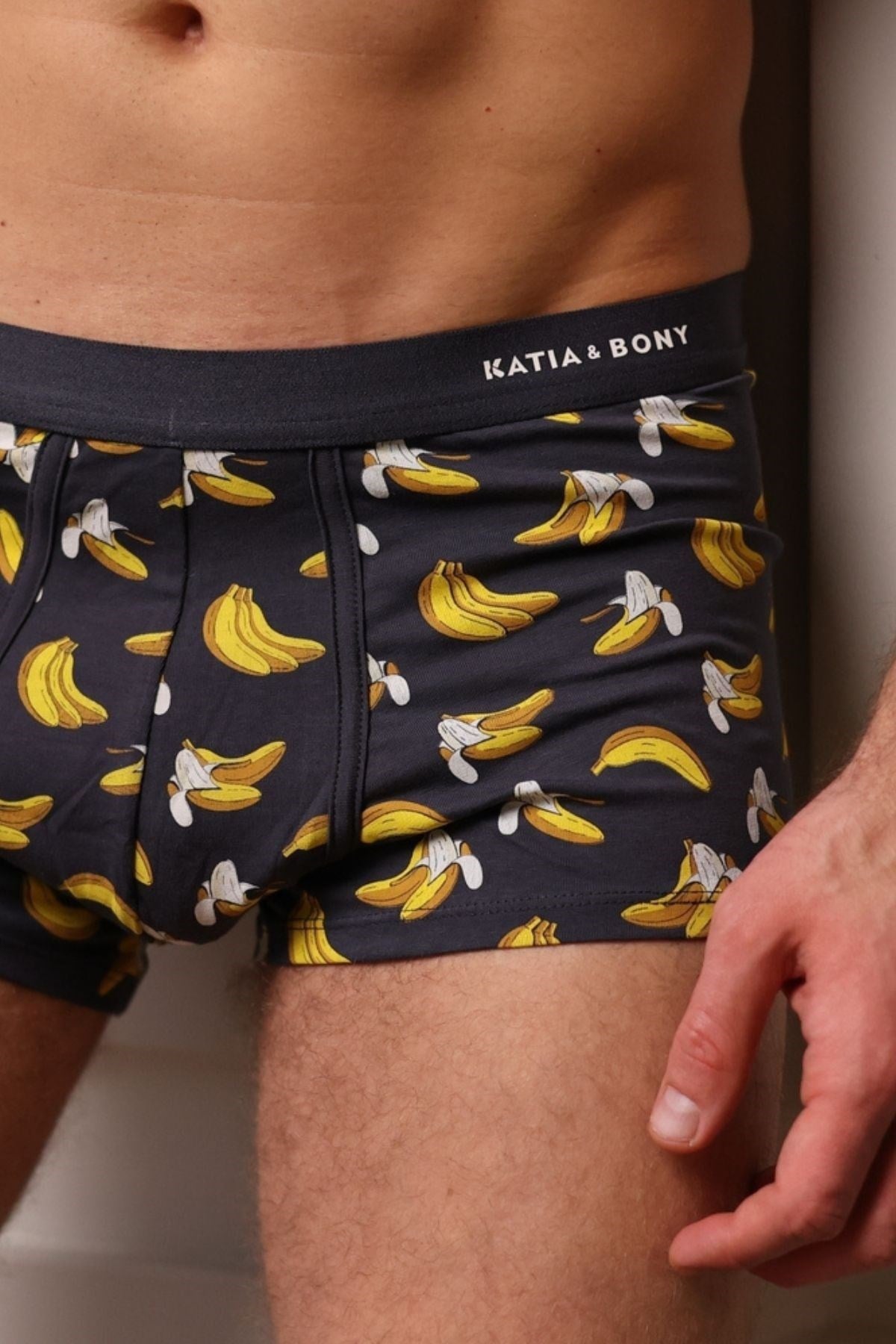 2'Li Paket Muz Desenli Erkek Boxer-