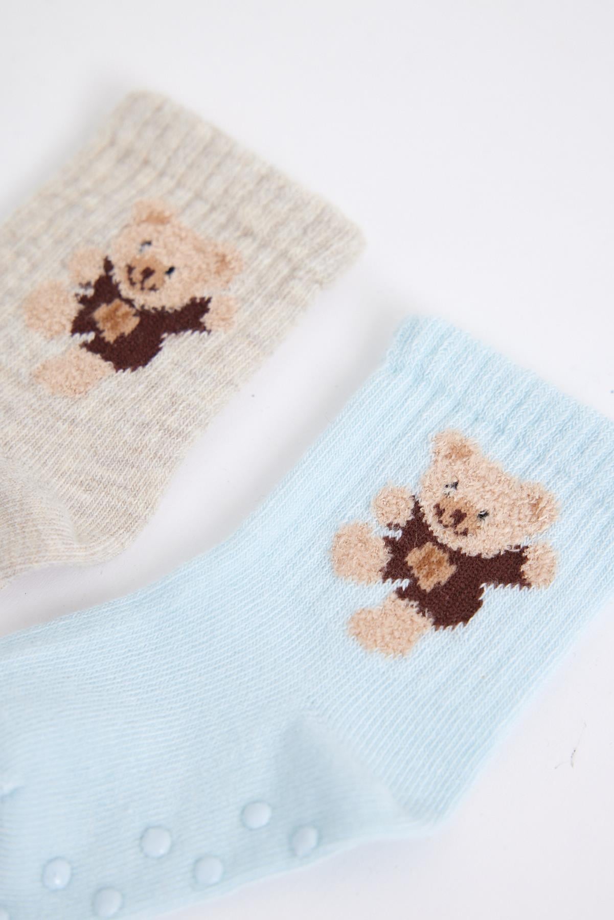 2'li Paket Teddy Bebek Soket Çorap