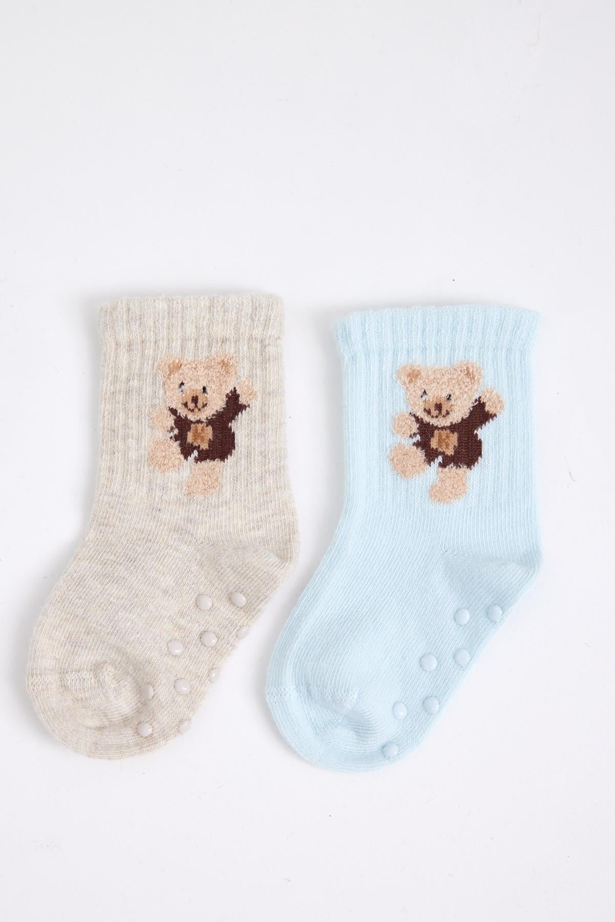 2'li Paket Teddy Bebek Soket Çorap