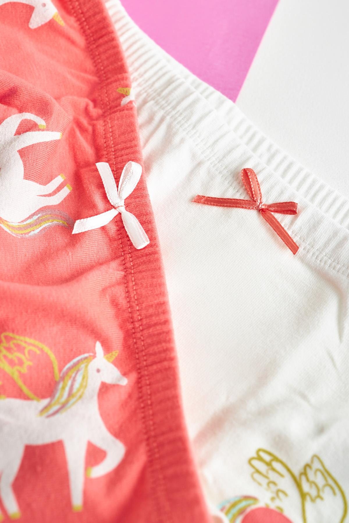 2'li Paket Unicorn Kız Çocuk Boxer Ekru/Pembe