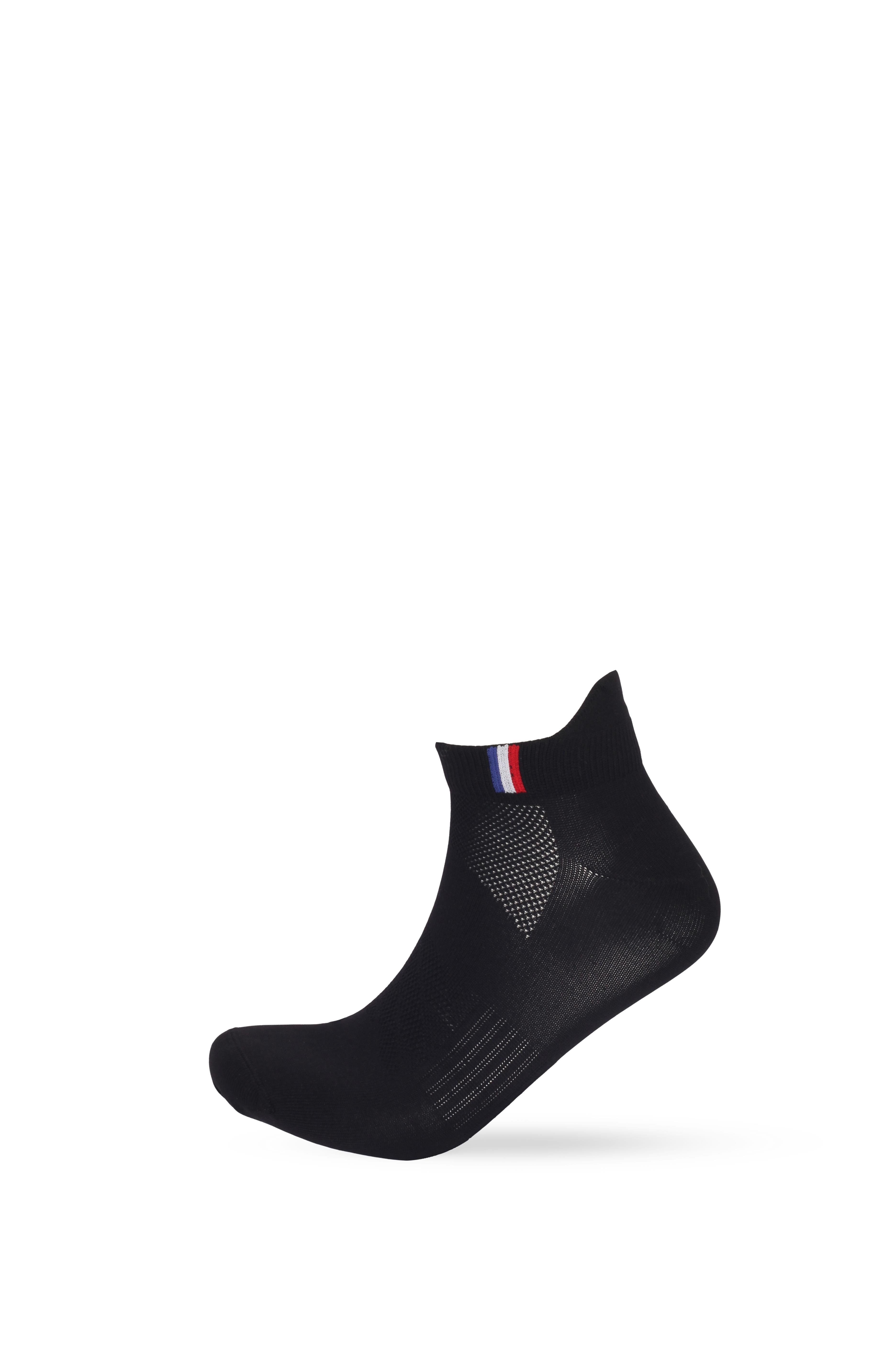 3 lü Paket Golf Erkek Step Çorap Beyaz/Beyaz/Siyah