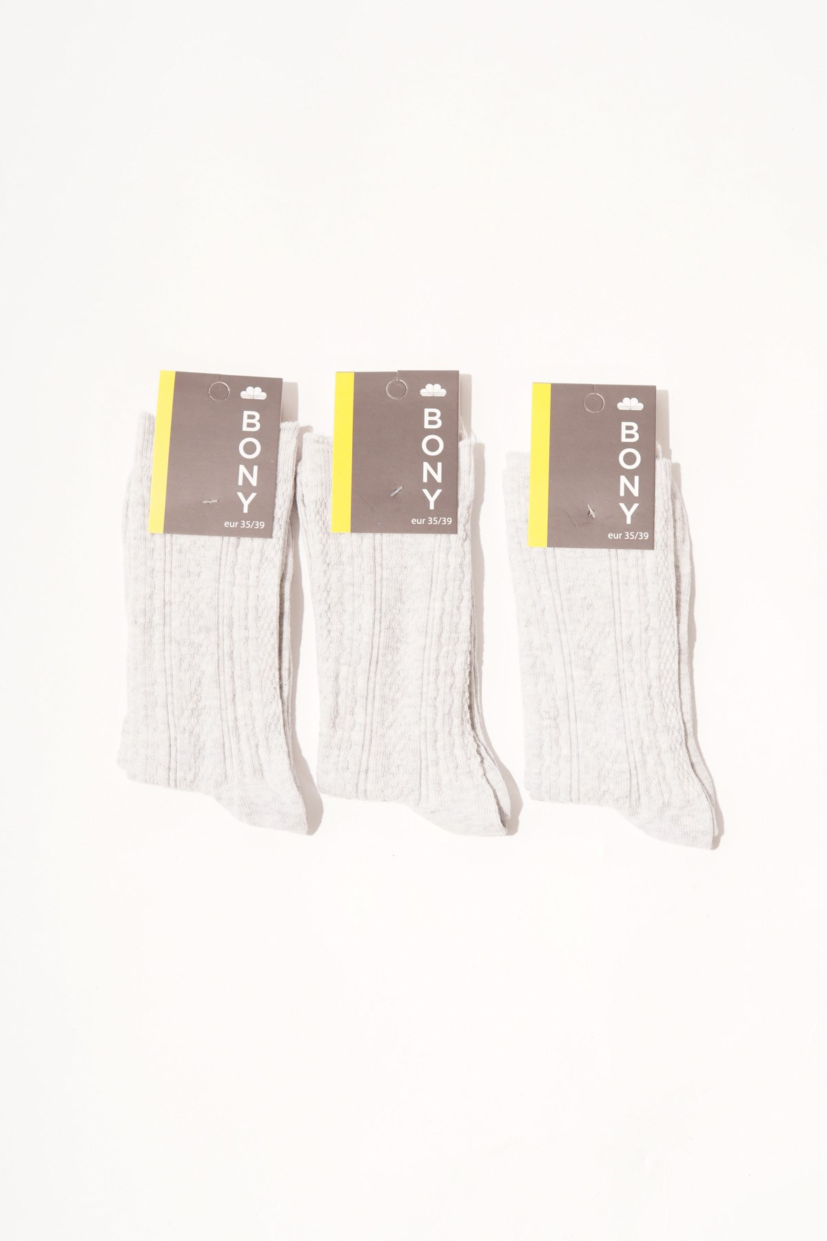 3 lü Paket Kadın Soket Çorap GREY