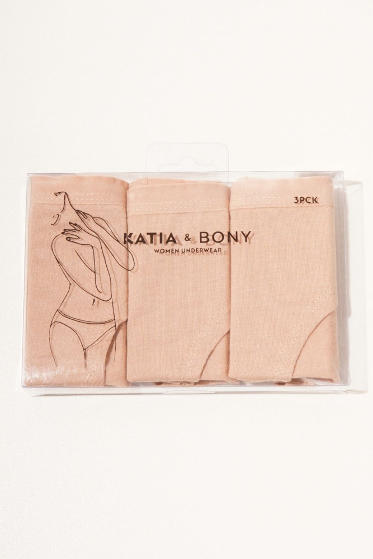 3 ' Lü Paket Natural Modal Kadın Hıpster-NUDE/NUDE/NUDE