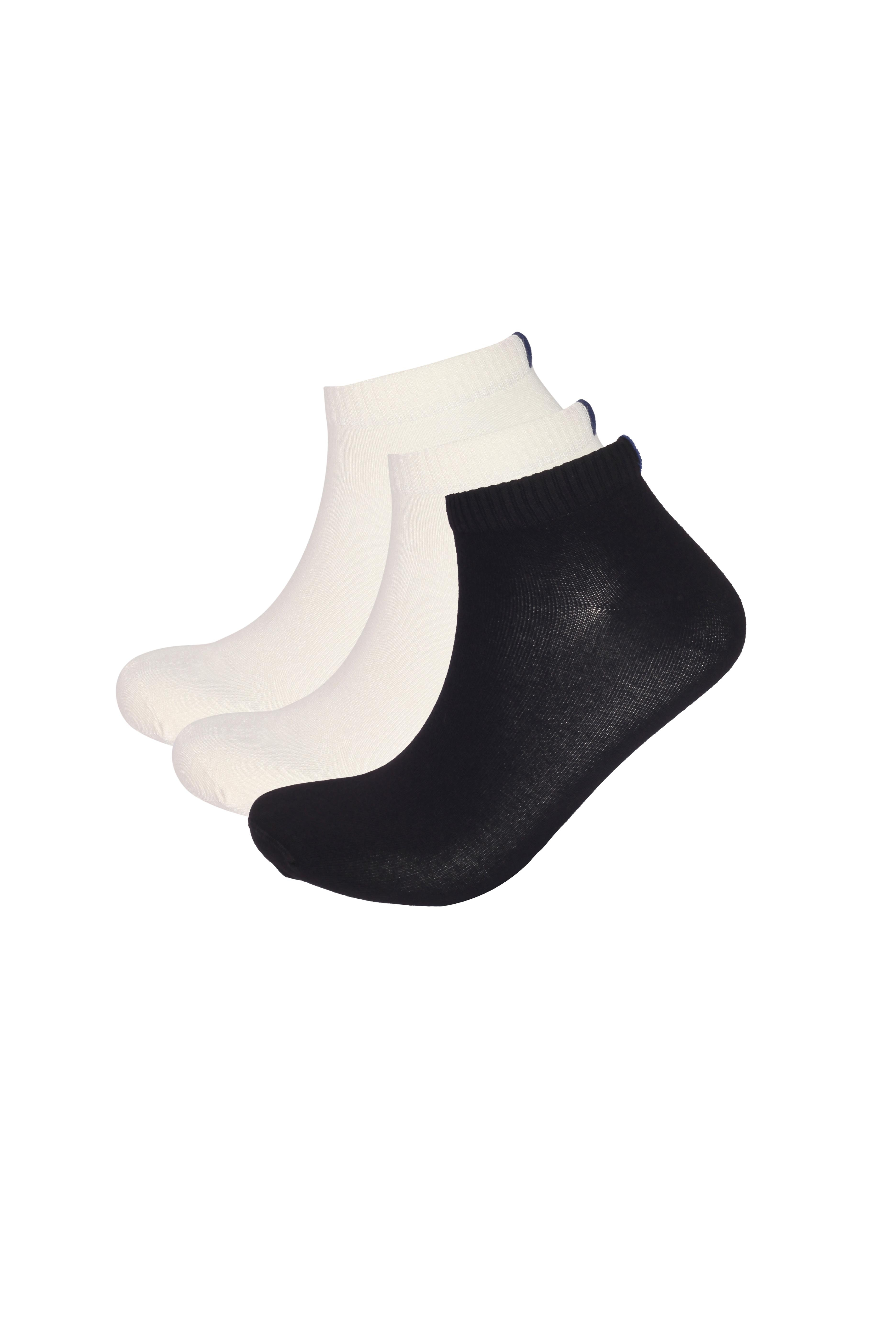 3 lü Paket Soft Bambu Unisex Patik Çorap