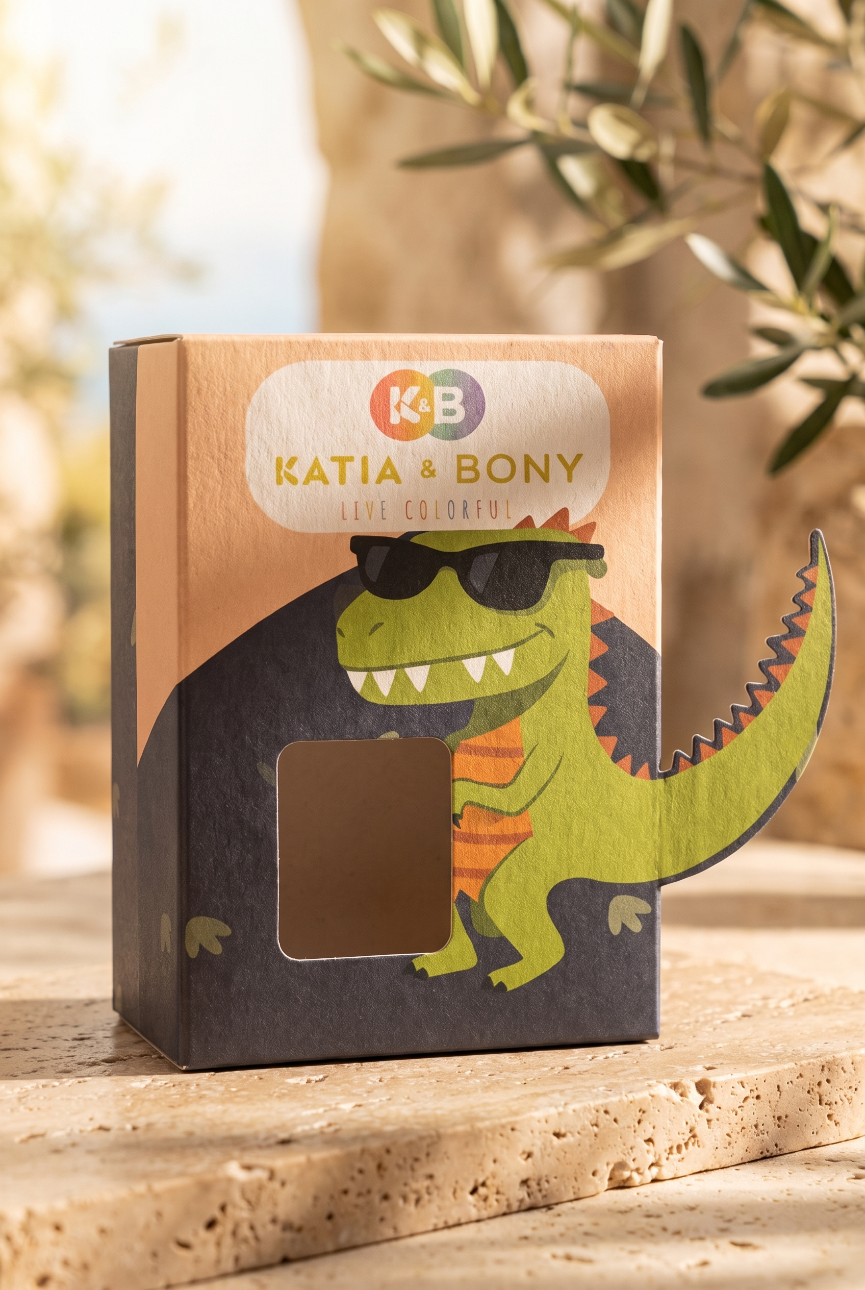 3D Dinozor Desenli Çocuk Hediye Kutusu