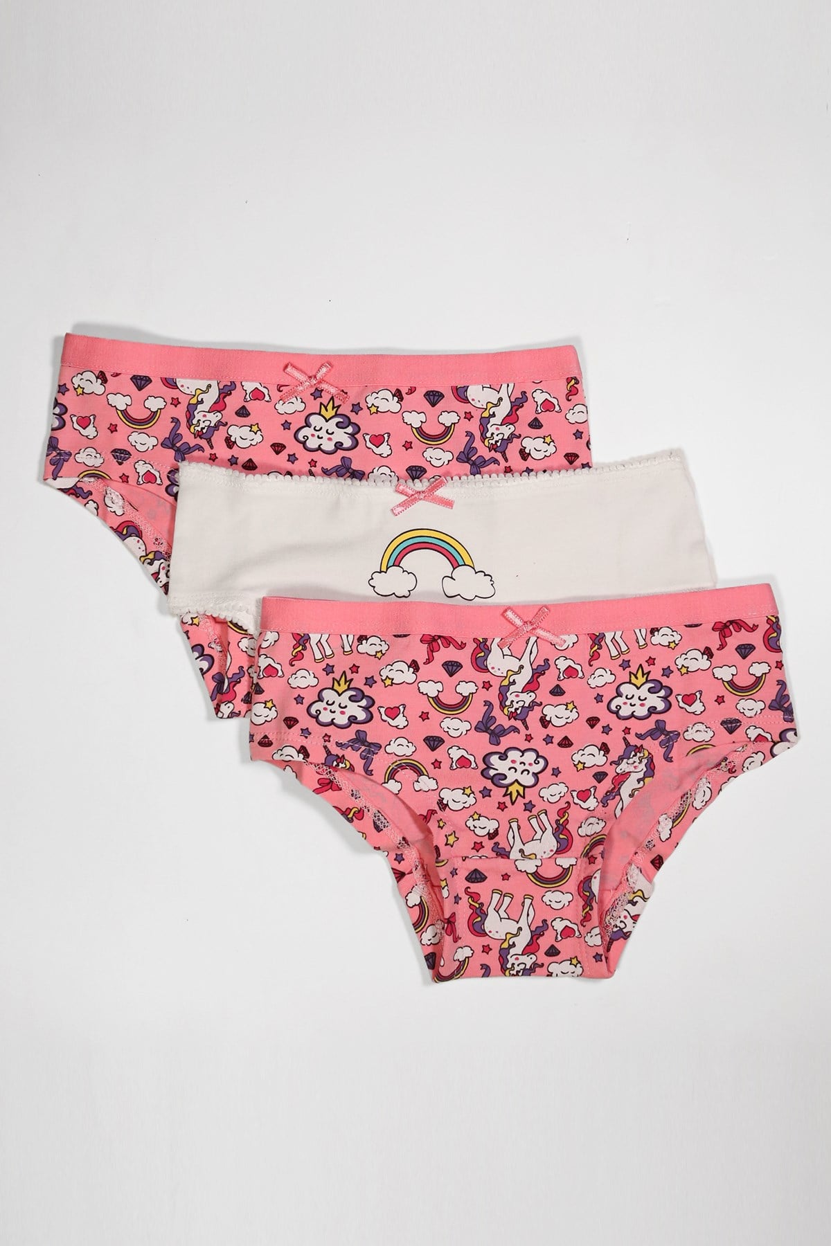 3'li Paket Unicorn Kız Çocuk Slip