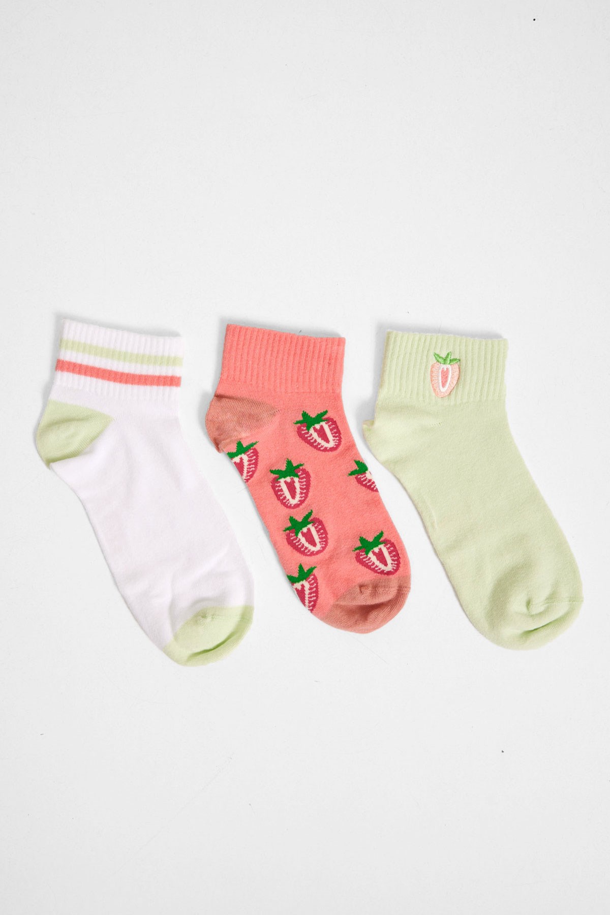 3'lü Paket Cherry Kadın Step Çorap