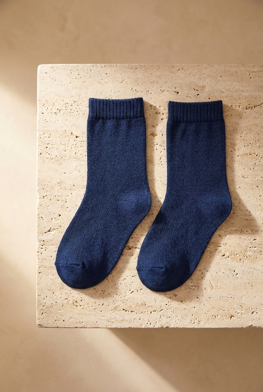 3'lü Paket Family Çocuk Soket Çorap Beyaz/Lacivert/Gri-Melanj
