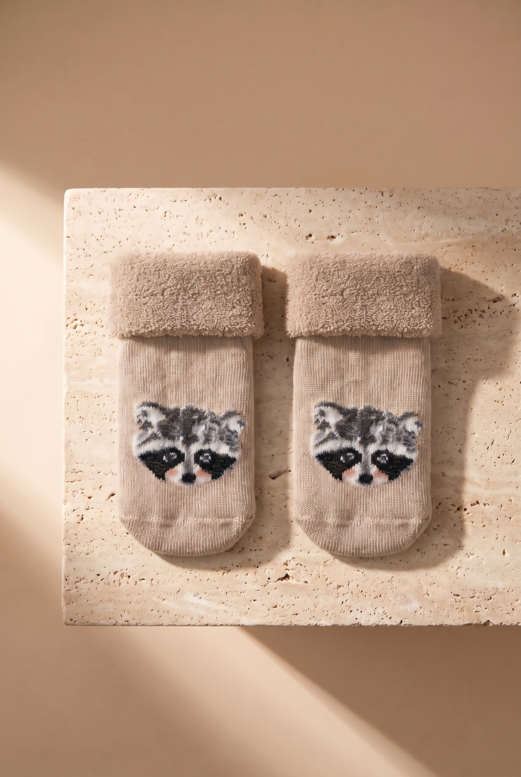 3Pck Anımal Pattern Towel Baby Socks Socks Patterned