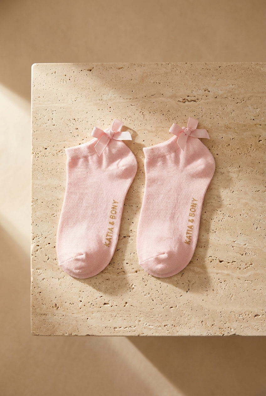3'lü Paket Kız Çocuk Soft Bambu Step Çorap Beyaz/Beyaz/Pembe