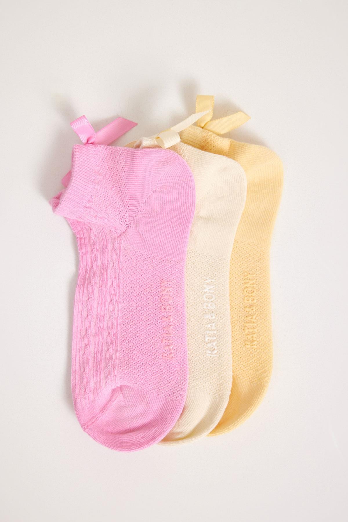 3'lü Paket Sunshine Kız Çocuk Step Çorap