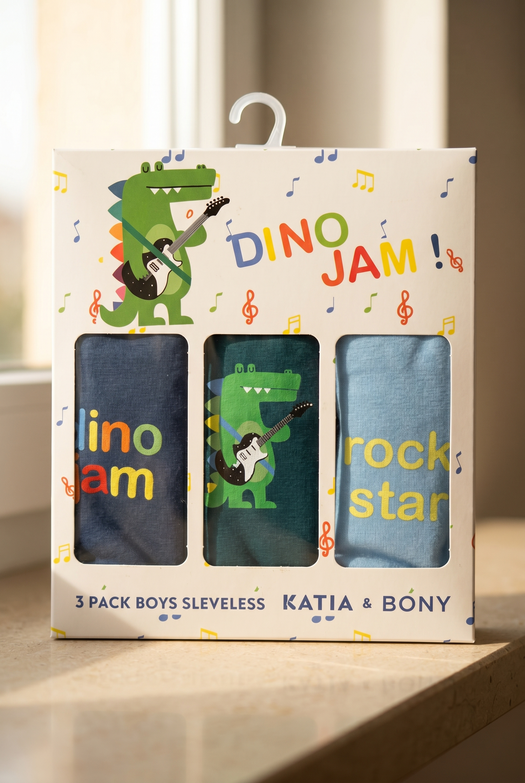 3'lü Paket Timsah Desenli Erkek Çocuk Kutulu Atlet