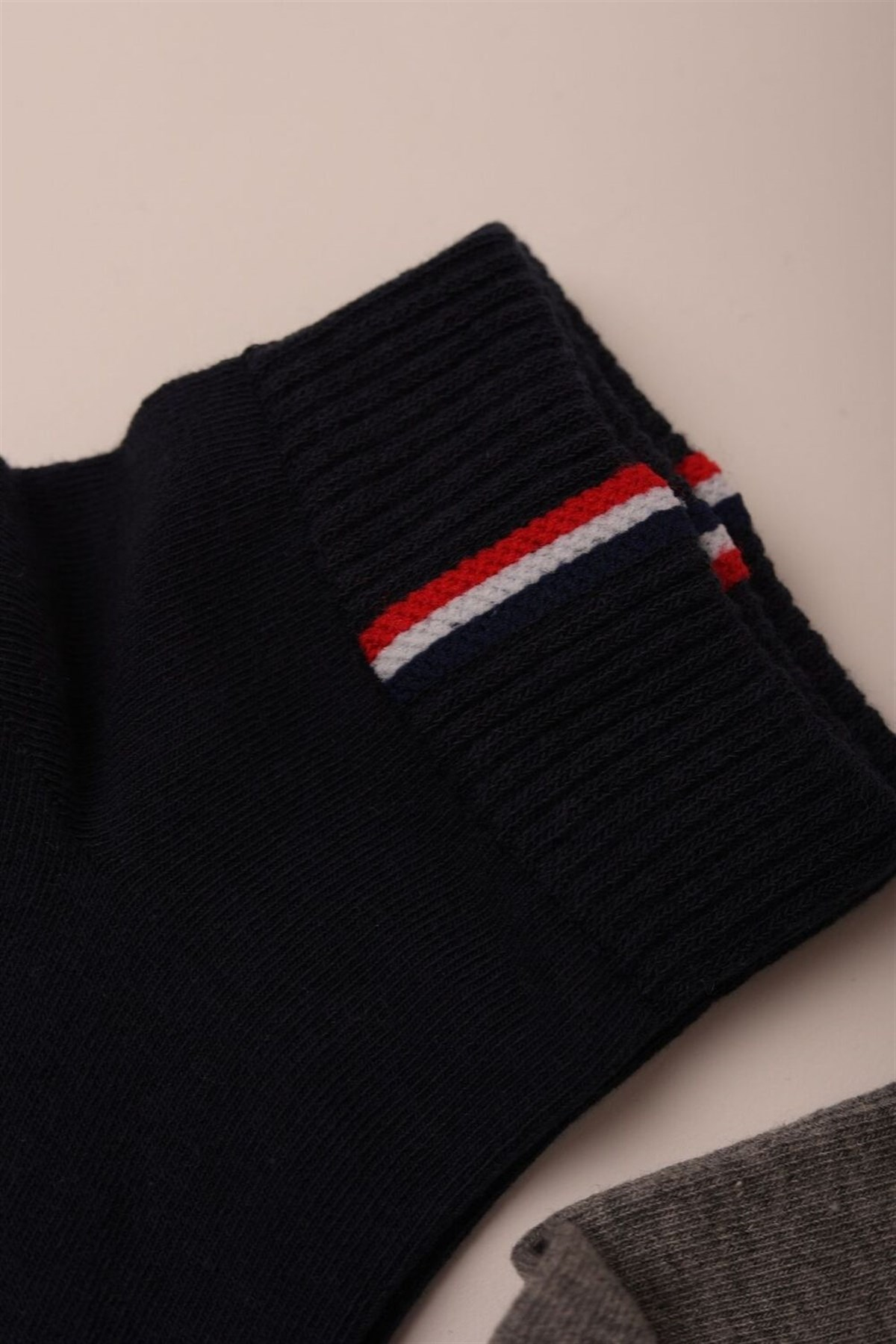 3PCK COTTON MEN STEP SOCKS-Beyaz/Lacivert/GREY