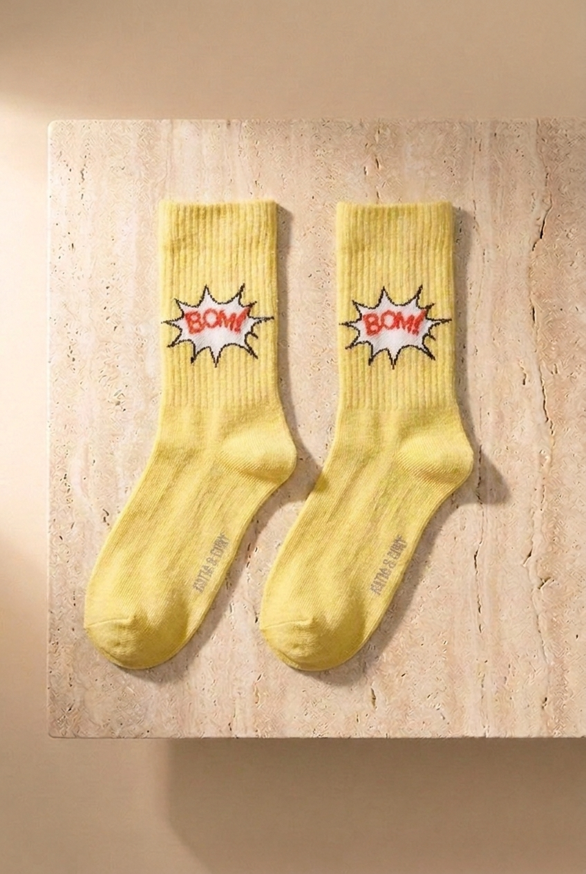 Pack Of 4 Patterned Sock Socks Multi Color