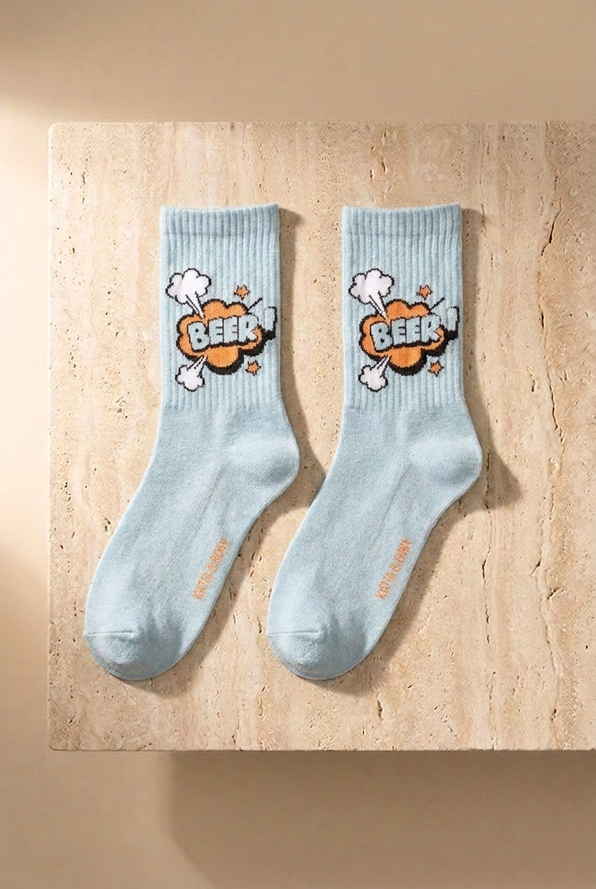 Pack Of 4 Patterned Sock Socks Multi Color