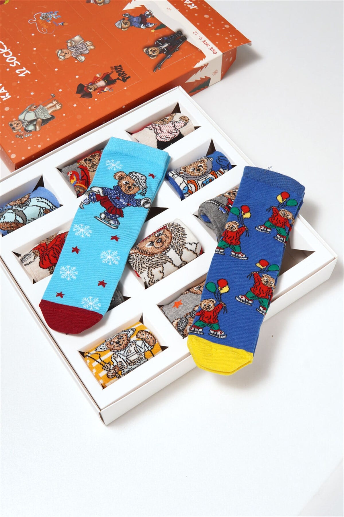 4'Lü Paket Unicorn Kız Çocuk Step Çorap-Desenli