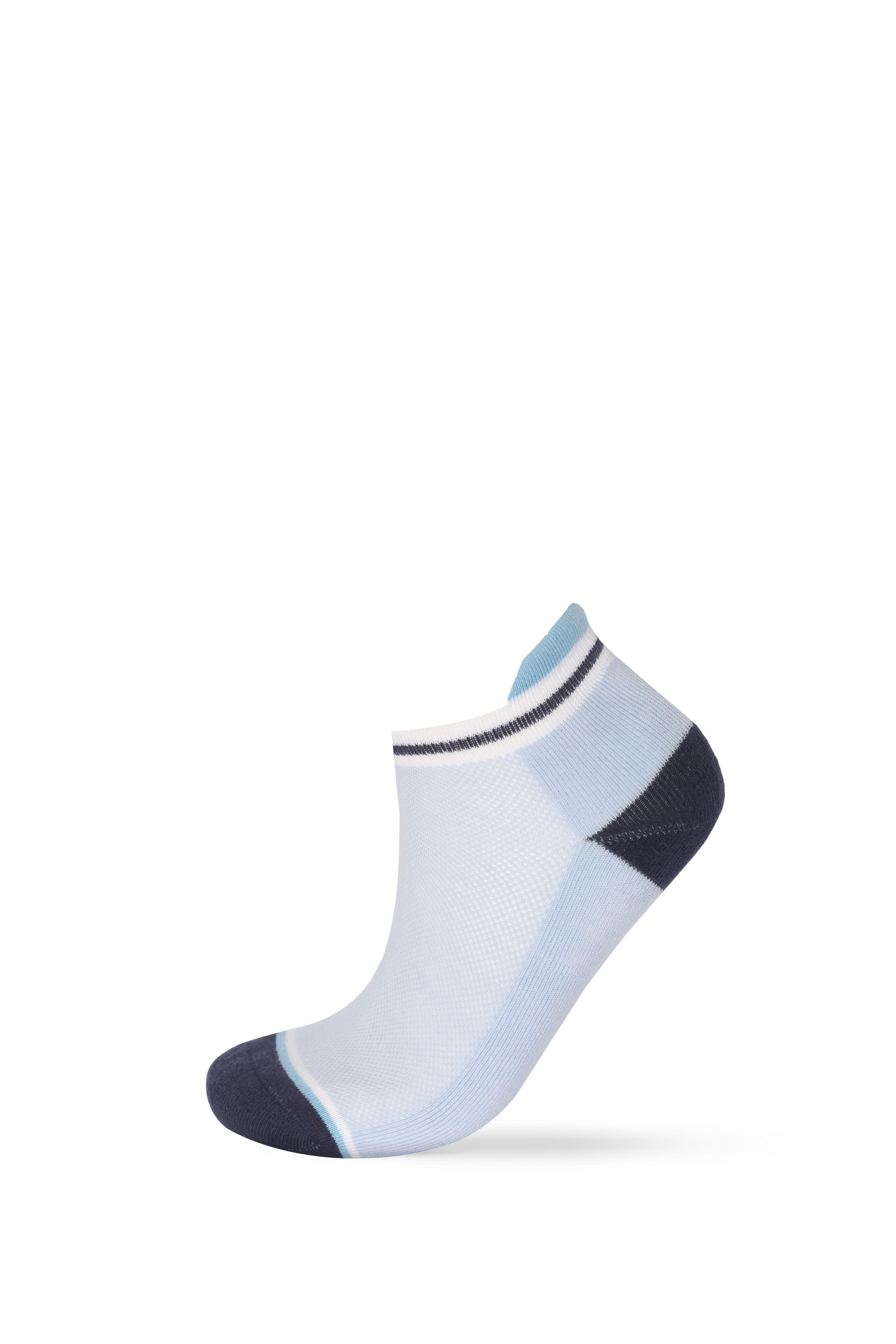 4'lü Pamuklu  Erkek Step Çorap Desenli