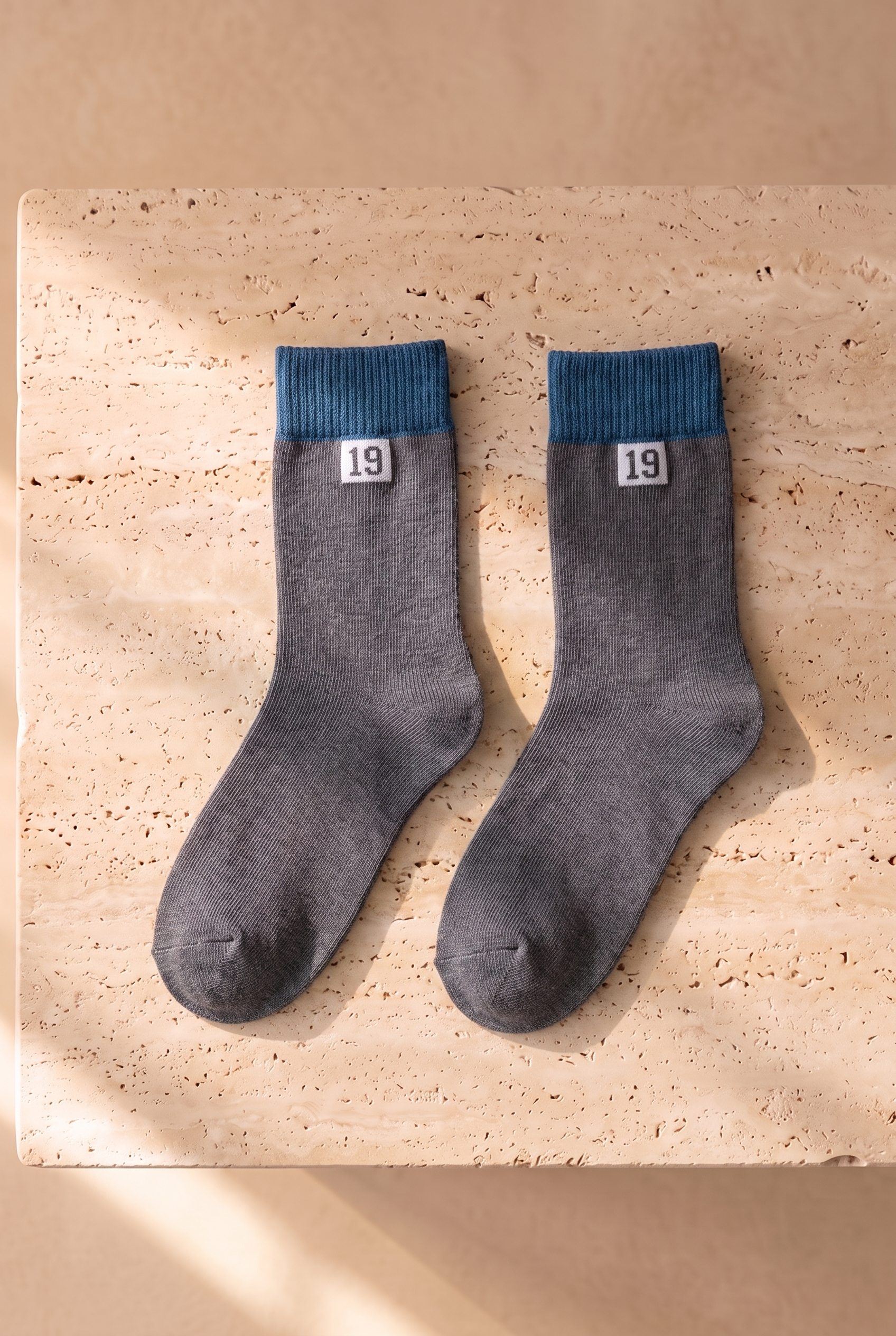 5'li Paket Erkek Çocuk Rakam Detaylı Soket Çorap Çok Renkli