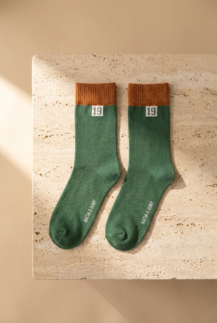 5'li Paket Erkek Çocuk Rakam Detaylı Soket Çorap Çok Renkli