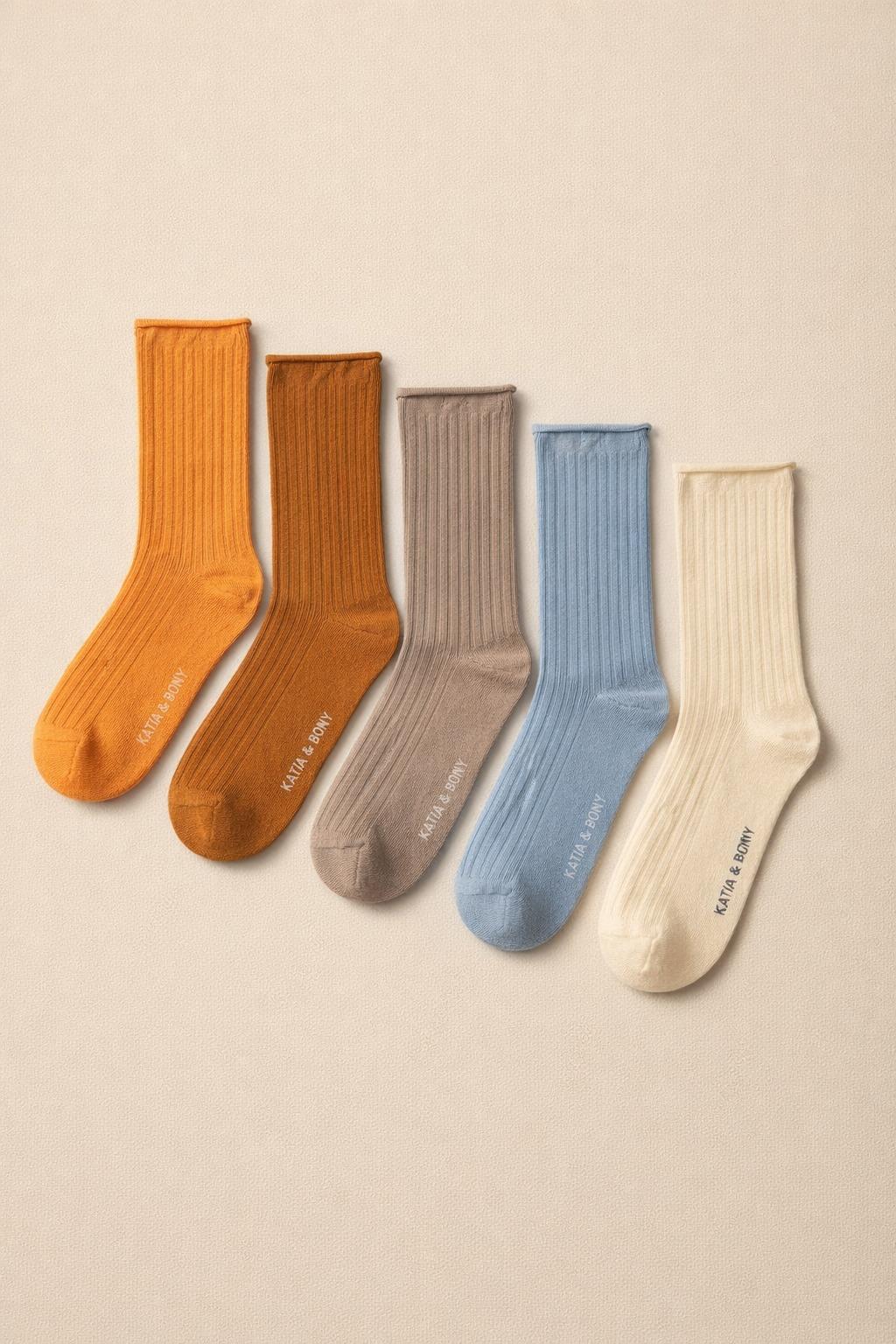 5'li Paket Kadın Soket Çorap Mix