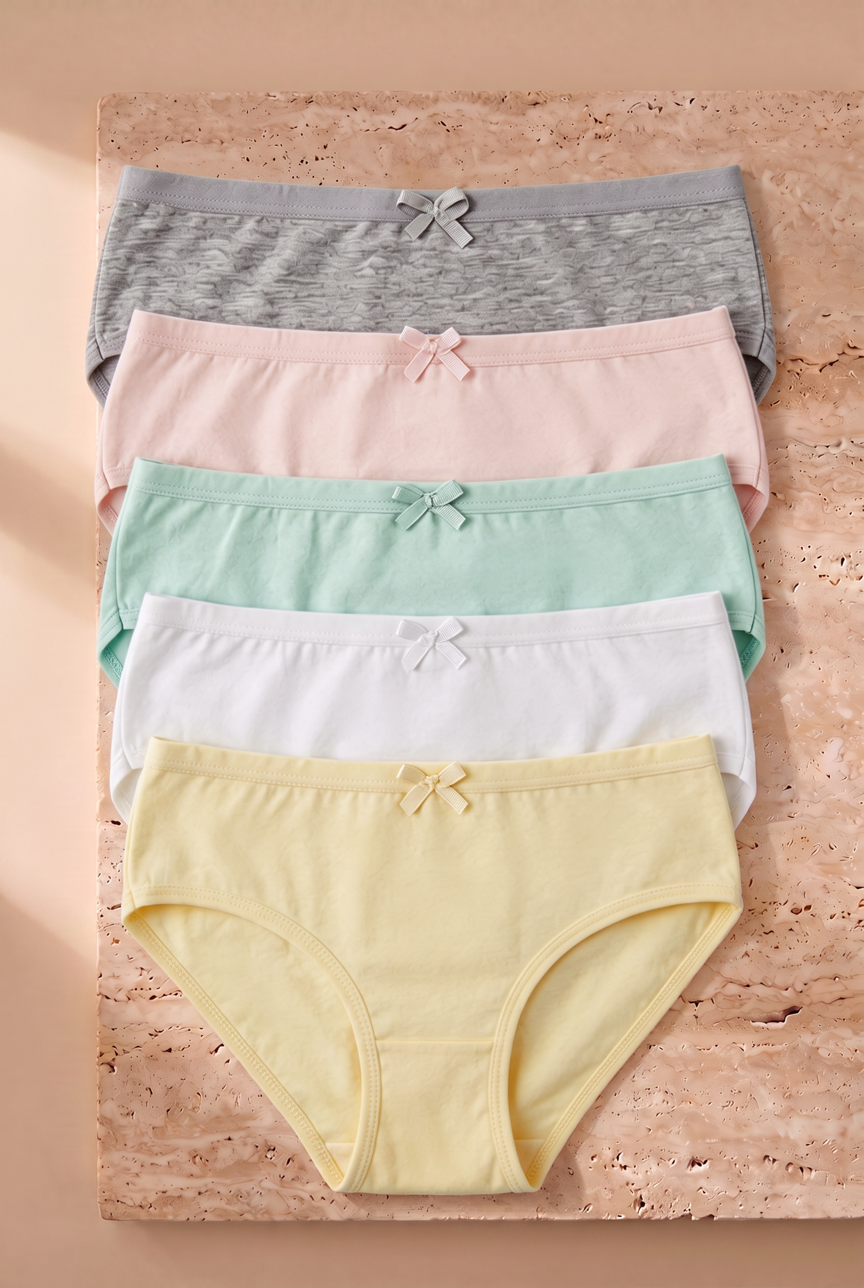 5'li Paket Kız Çocuk Slip Çok Renkli
