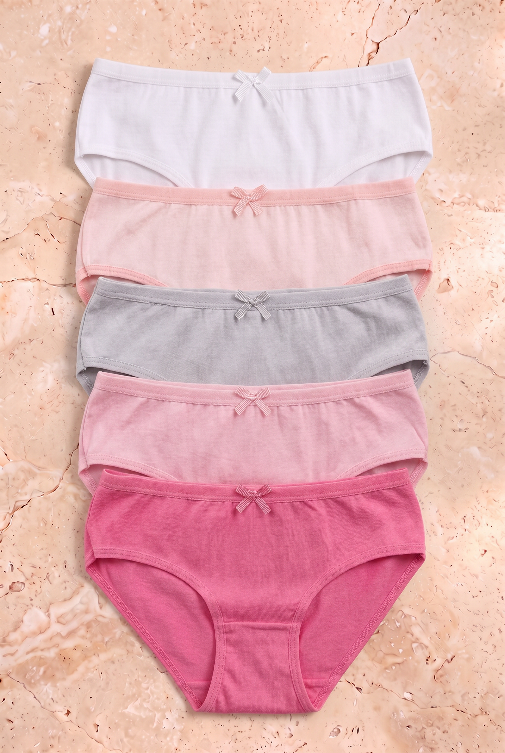 5'li Paket Kız Çocuk Slip Çok Renkli