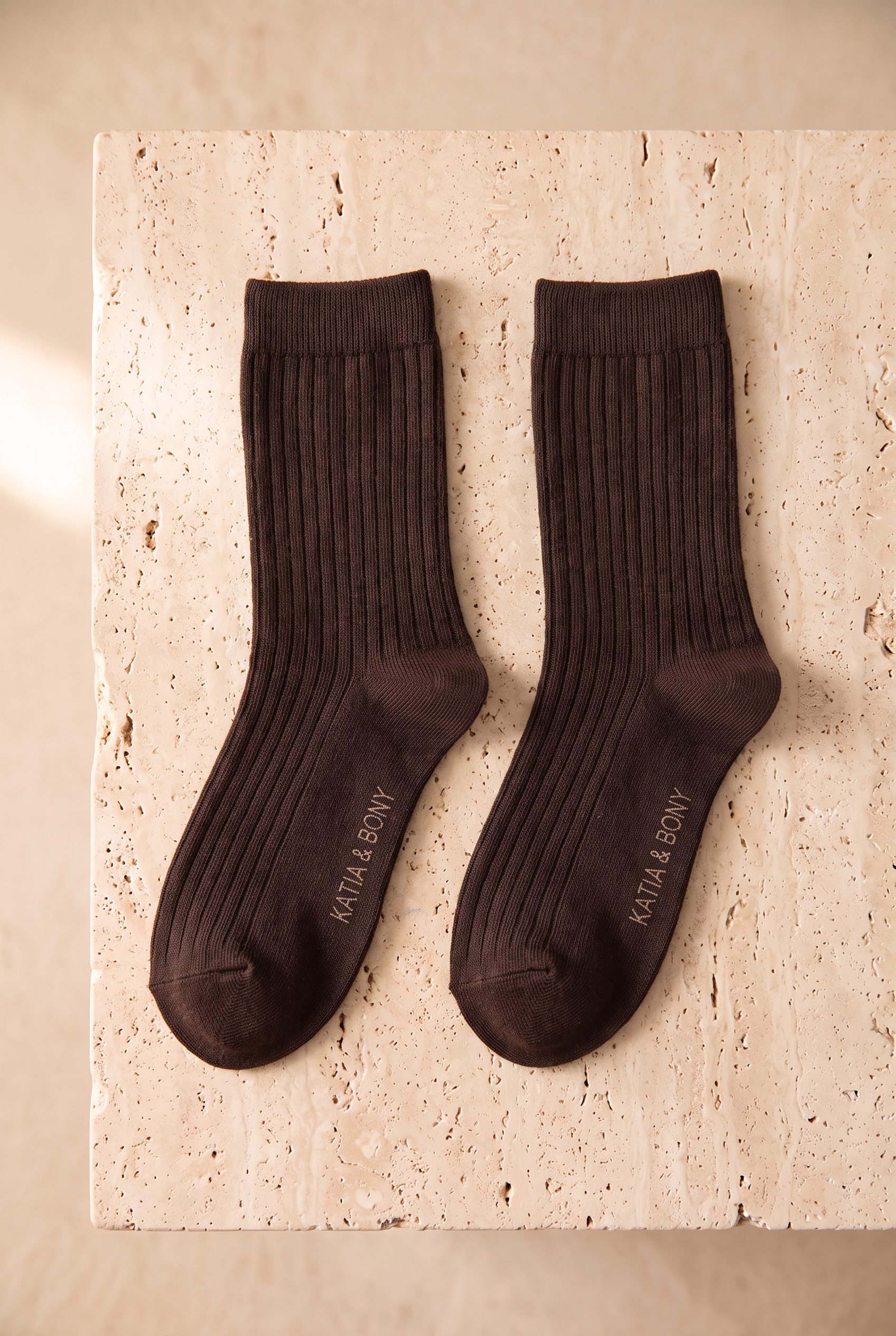 5'li Paket Unisex Soket Çorap Kahverengi Karışık