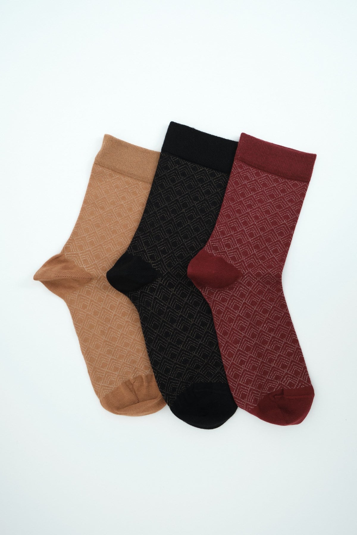 6 lı Paket Unisex Soket Çorap Desenli