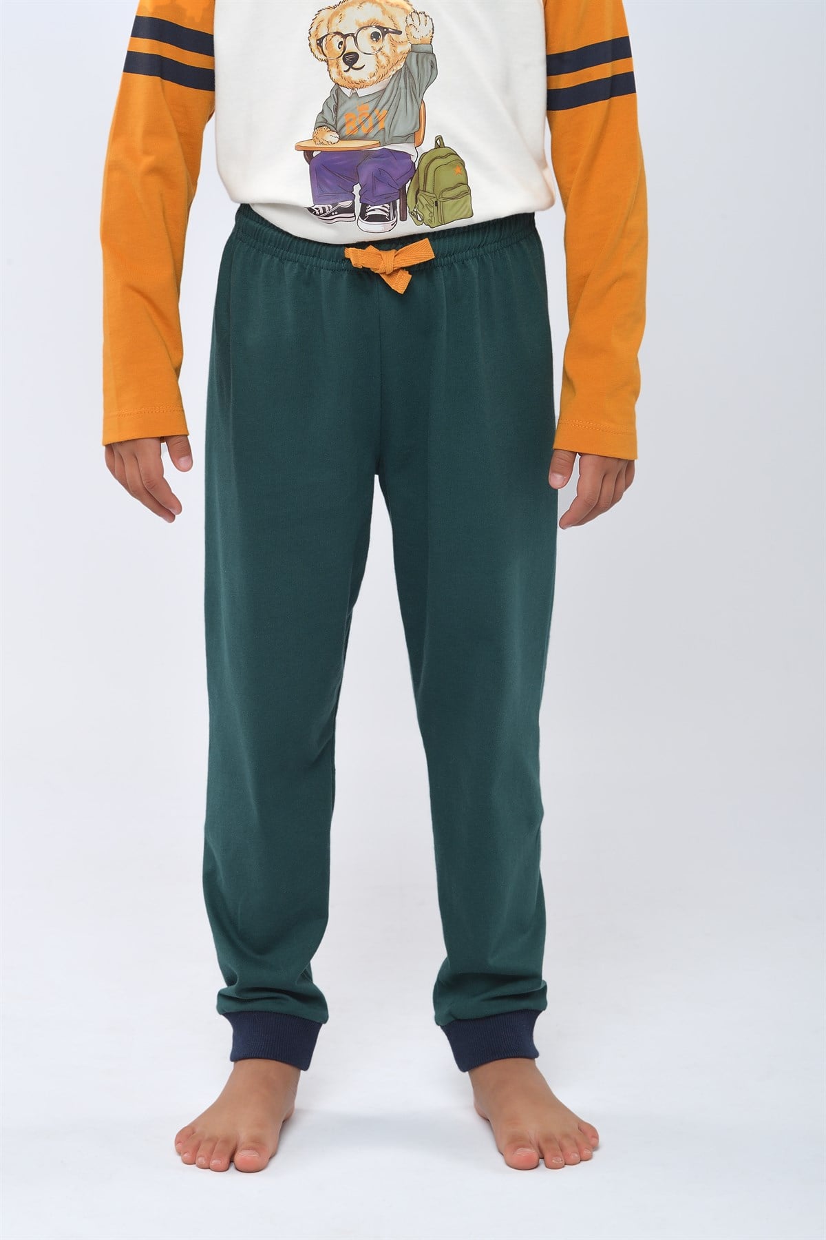 Back to School Erkek Çocuk Pijama Alt Yeşil