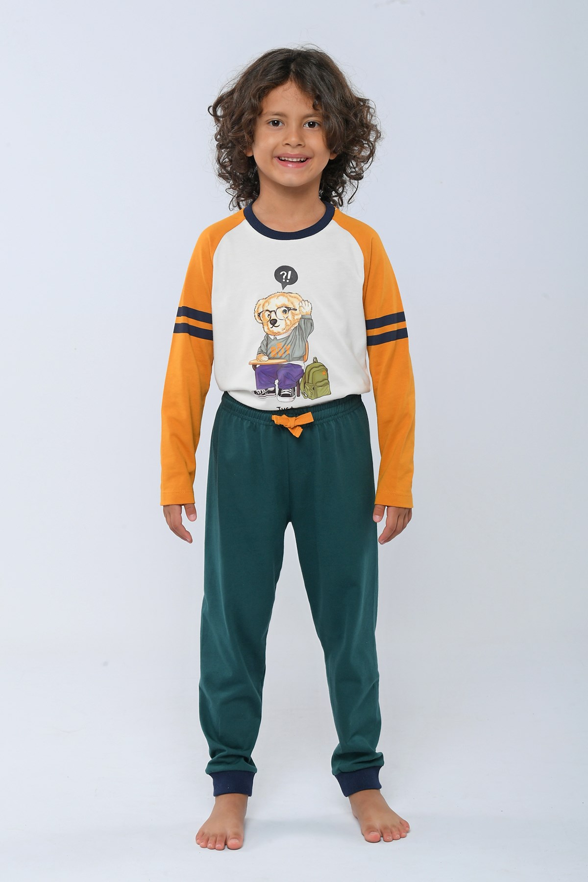 Back to School Erkek Çocuk Pijama Alt Yeşil