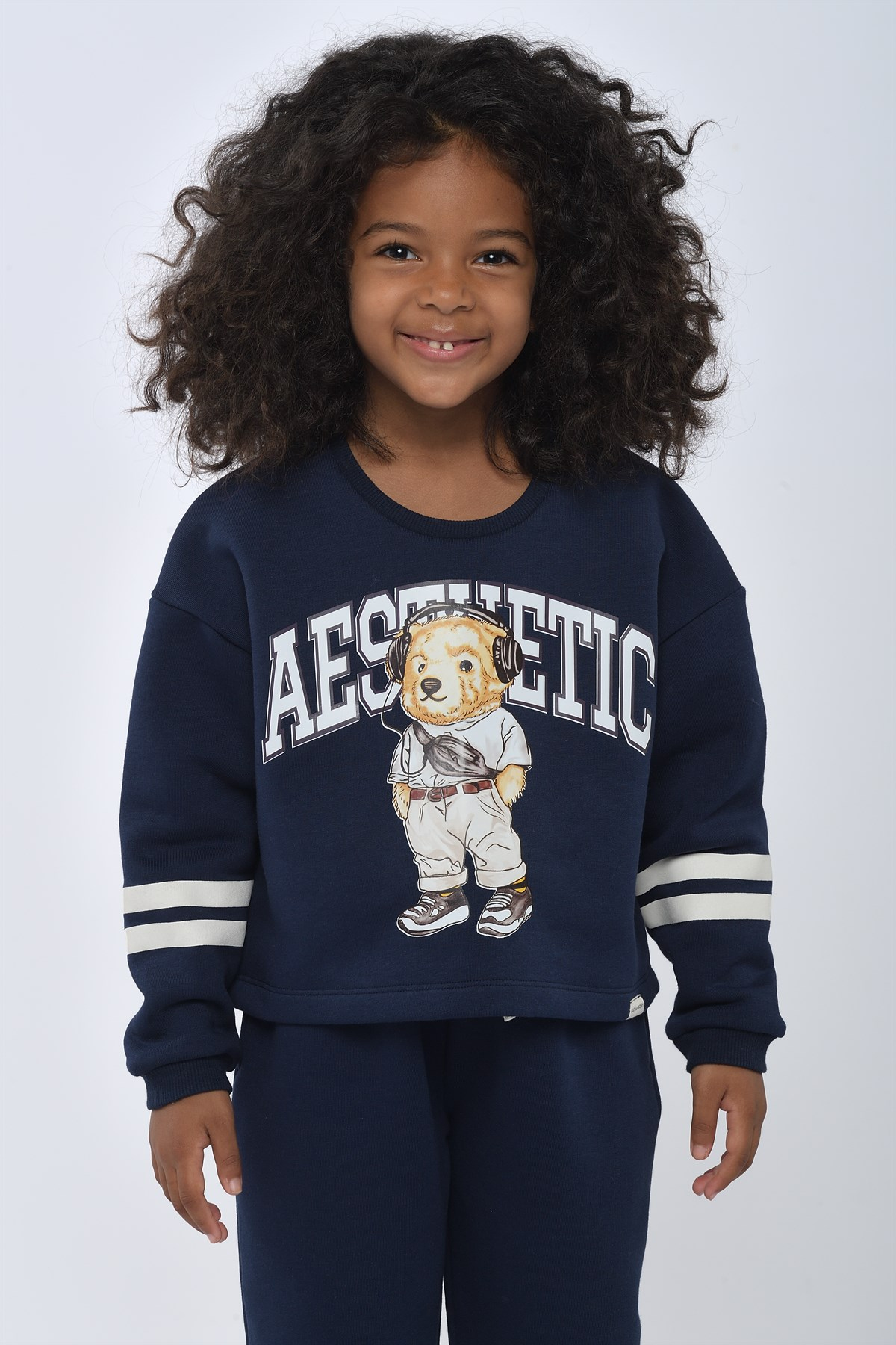 Back to School Kız Çocuk Sweatshirt Lacivert