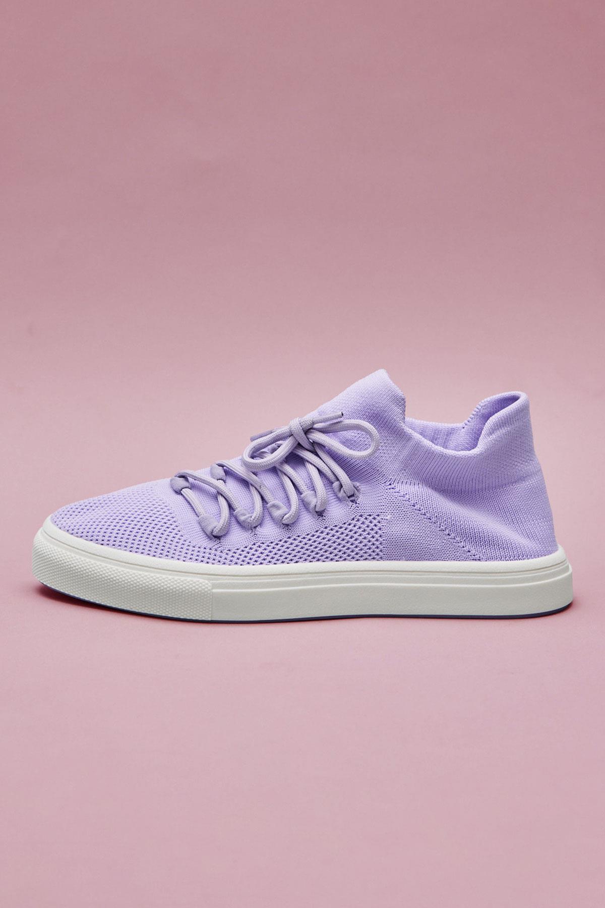 Bağcıklı Kadın Ayakkabı Lila