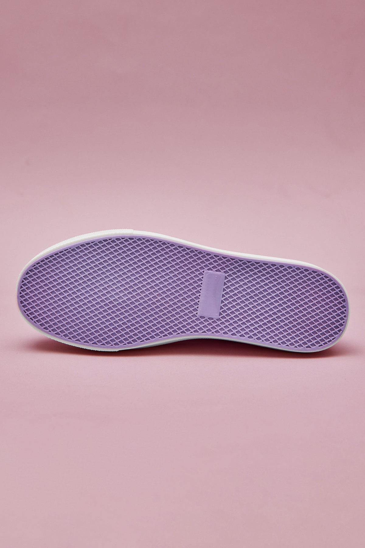 Bağcıklı Kadın Ayakkabı Lila