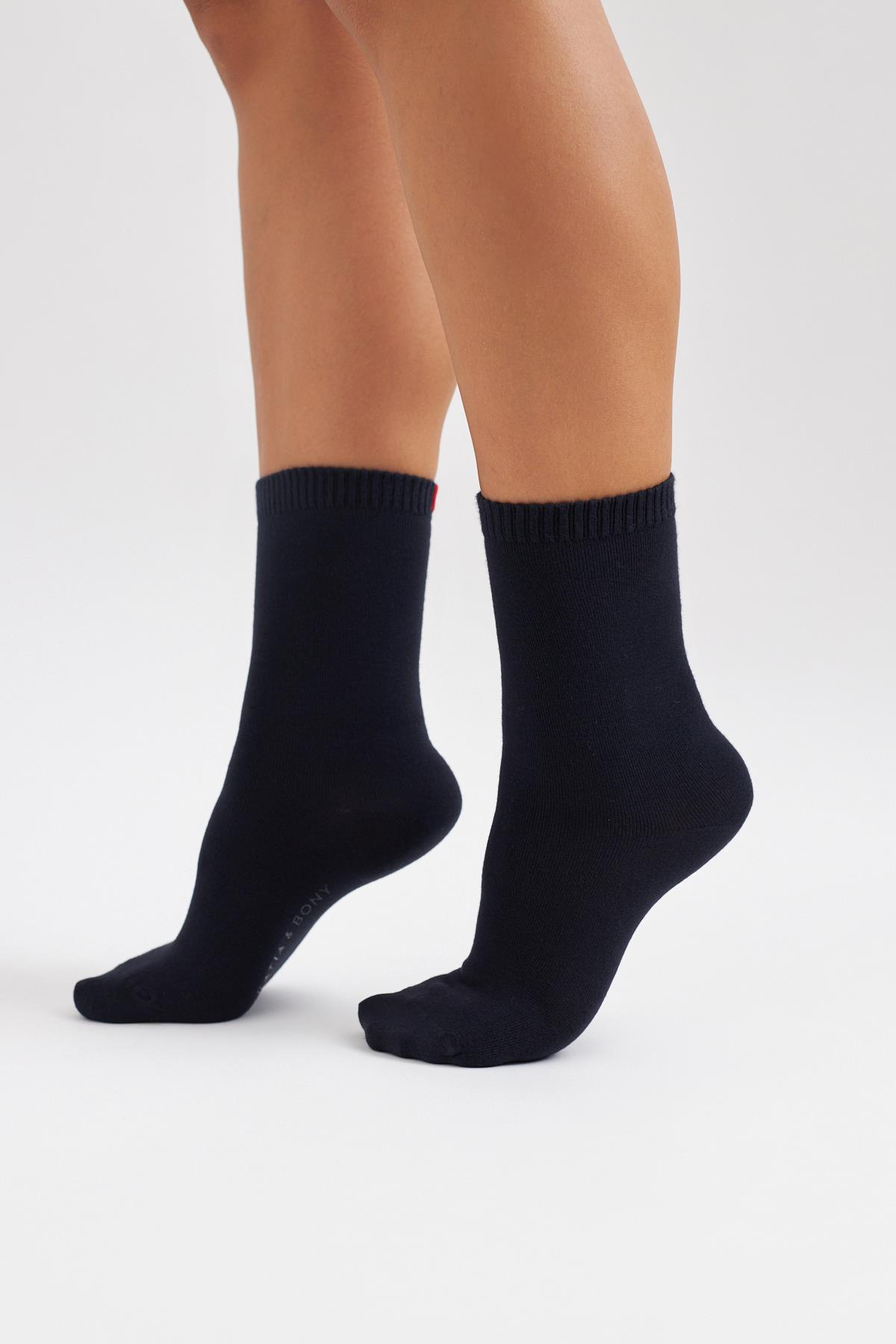 Bambo Unisex Soket Çorap Lacivert