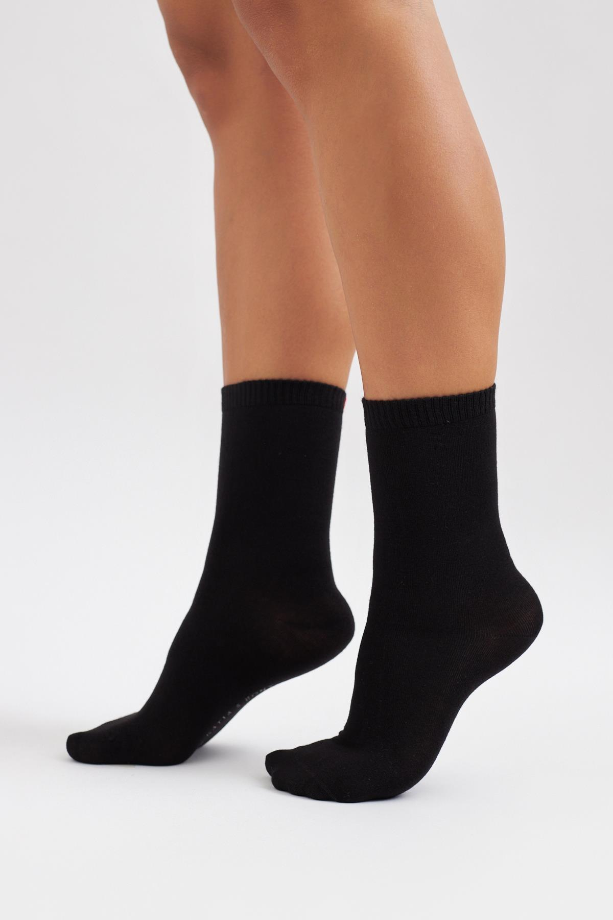 Bambo Unisex Soket Çorap SİYAH