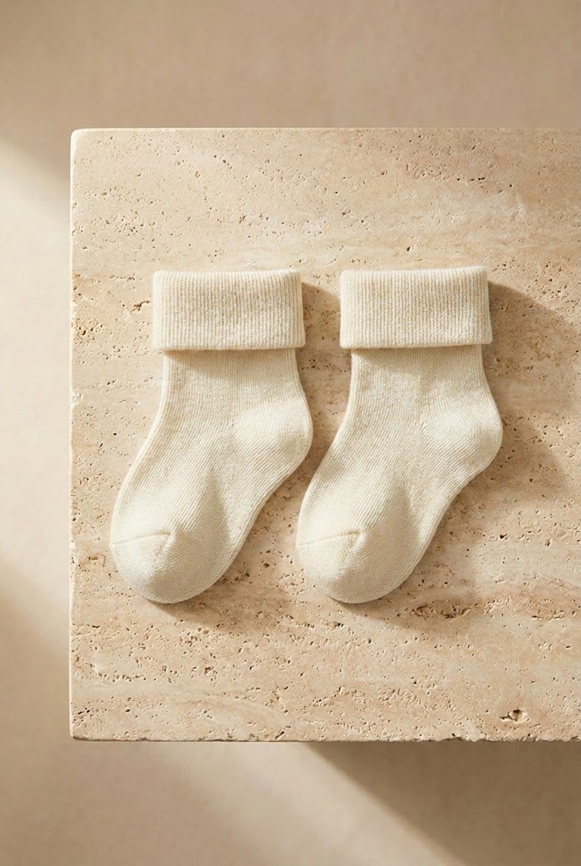 Baby 3-Piece Towel Ankle Socks Mint-Ecru-Green