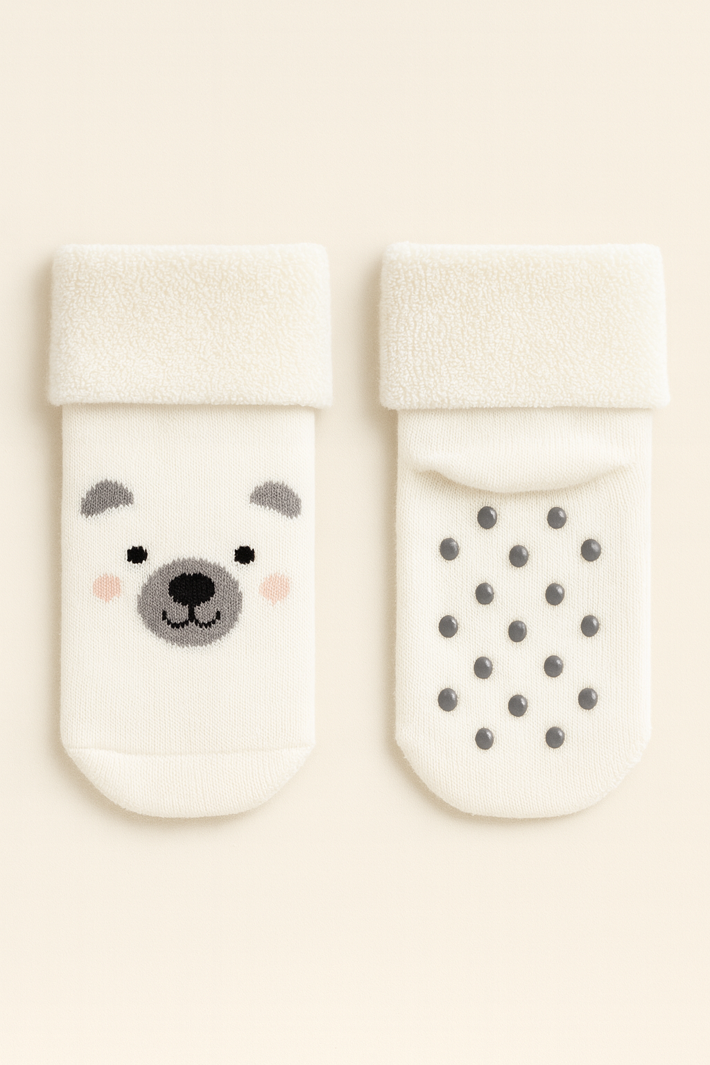 12601G1002 3PCK HAYVAN DESENLİ BEBEK HAVLU SOKET ÇORAP Desenli