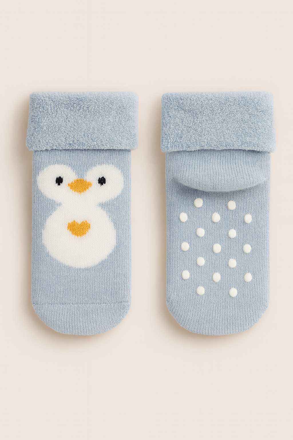 12601G1002 3PCK HAYVAN DESENLİ BEBEK HAVLU SOKET ÇORAP Desenli