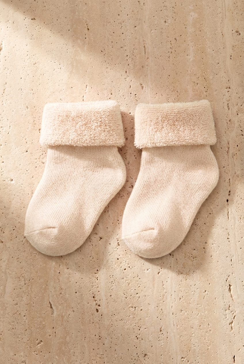 4Pck Baby Towel Socket Socks Multıcolored